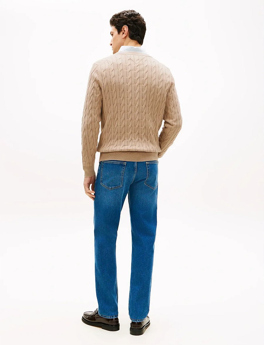 Tommy Hilfiger - CLASSIC COTTON CABLE CREW NECK - Ümara kaelusega - coastal taupe - 3