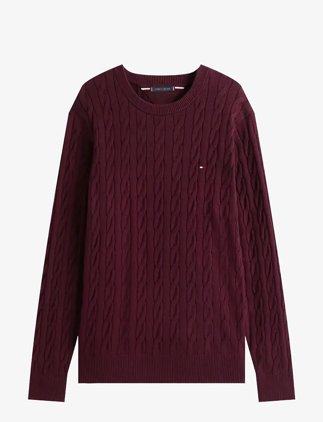Tommy Hilfiger - CLASSIC COTTON CABLE CREW NECK - Ümmarguse kaelusega kudumid - deep burgundy - 1
