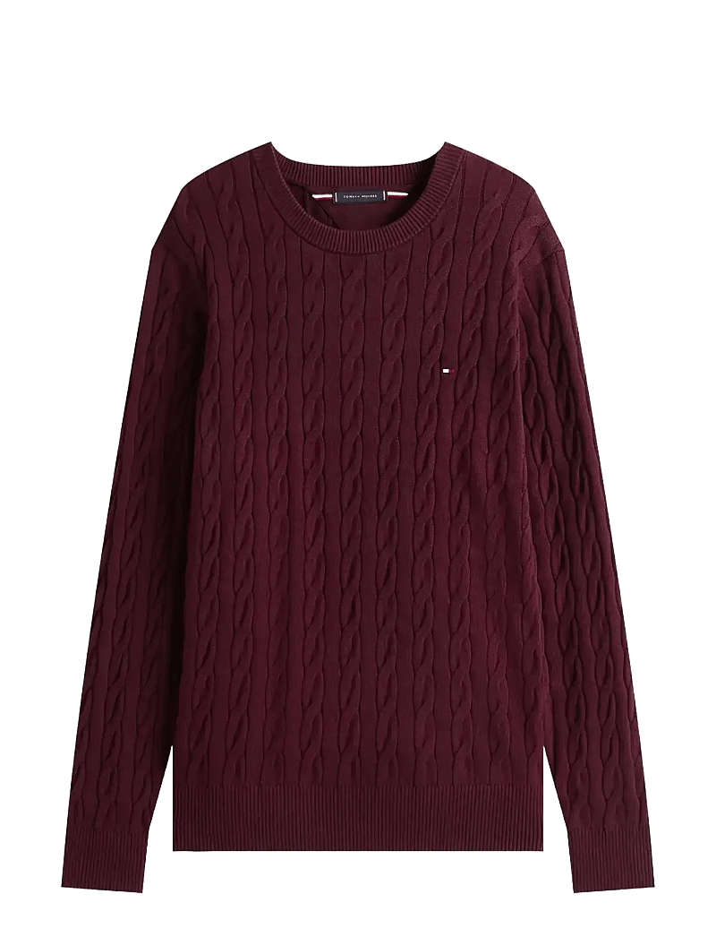 Tommy Hilfiger - CLASSIC COTTON CABLE CREW NECK - Ümmarguse kaelusega kudumid - deep burgundy - 1