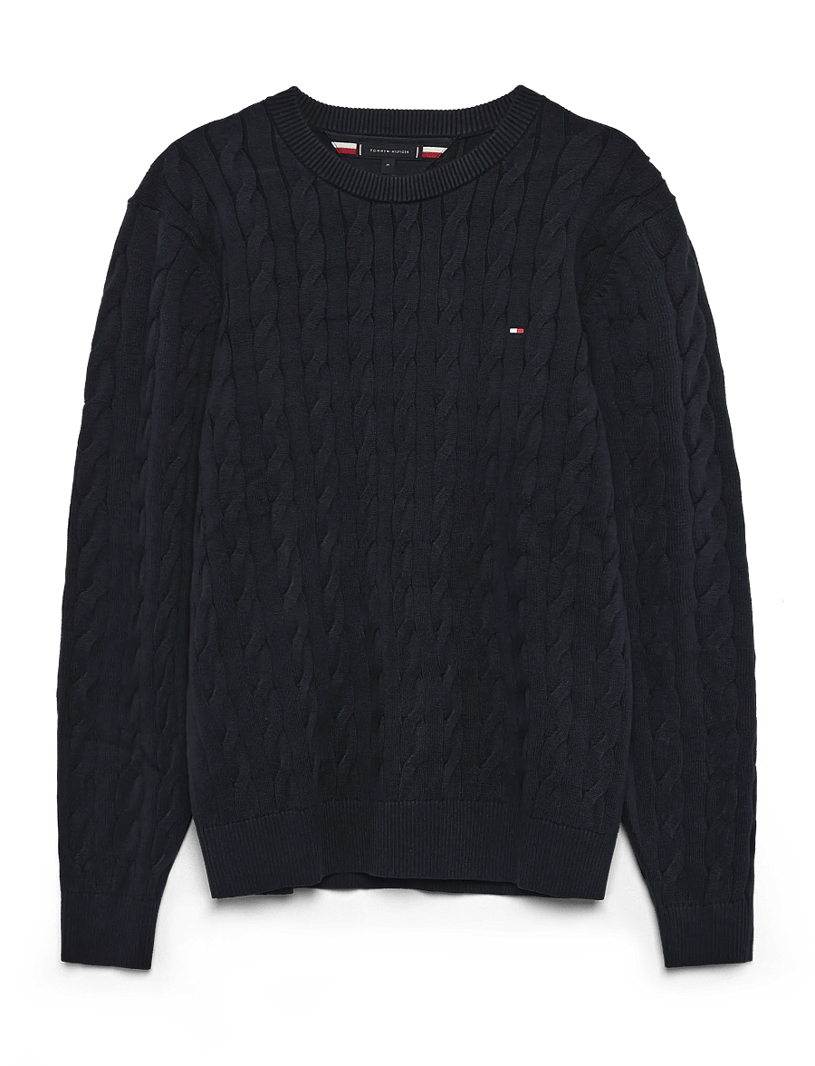 Tommy Hilfiger - CLASSIC COTTON CABLE CREW NECK - Ümara kaelusega - desert sky - 2