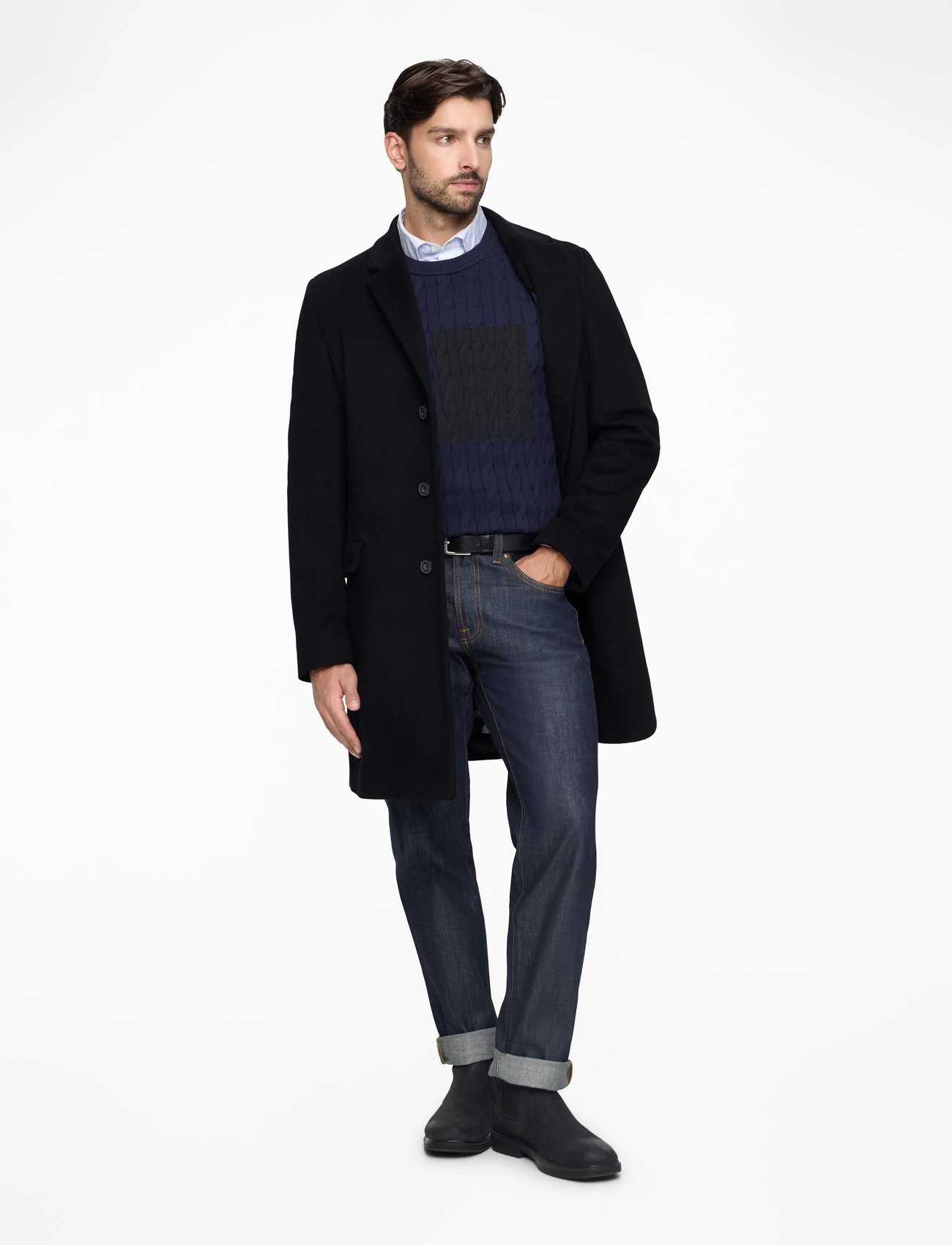 Tommy Hilfiger - CLASSIC COTTON CABLE CREW NECK - efterårstøj - desert sky - 1