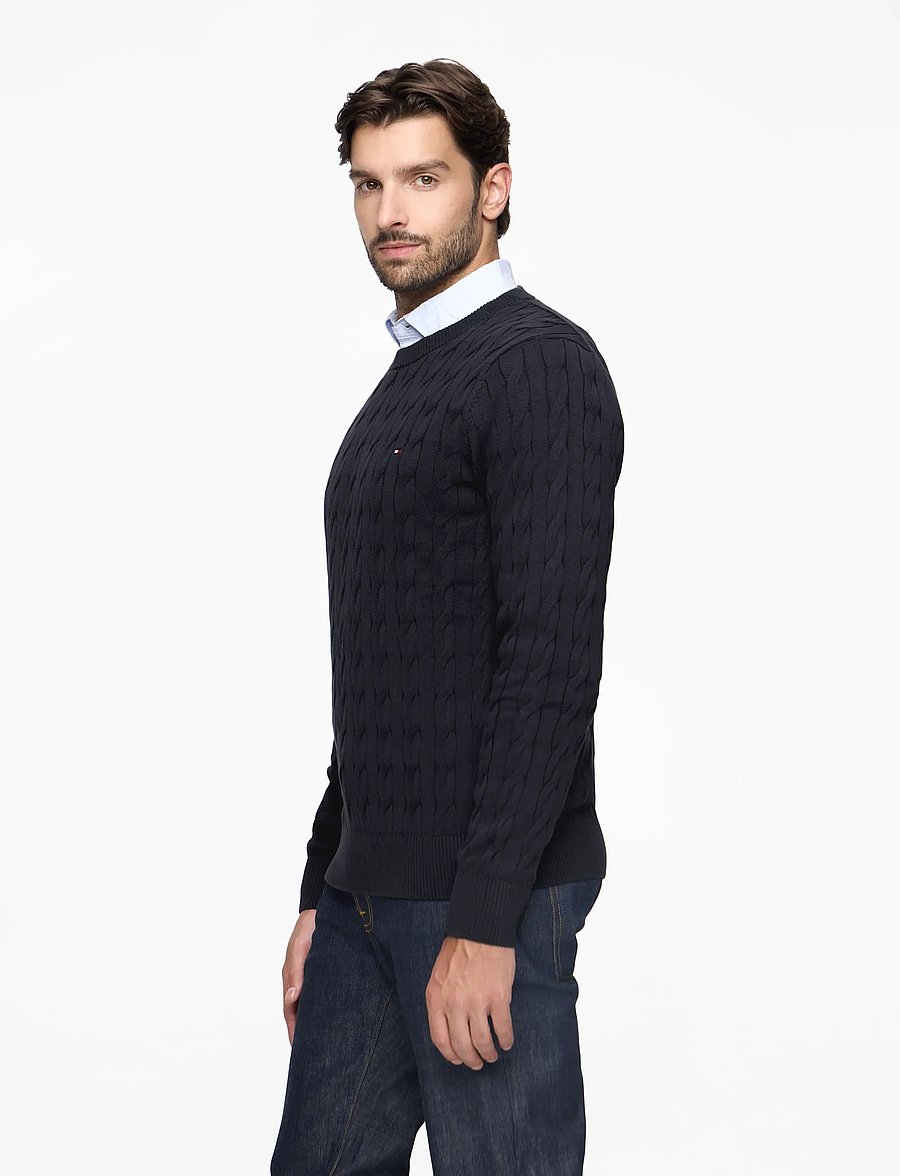 Tommy Hilfiger - CLASSIC COTTON CABLE CREW NECK - Ümara kaelusega - desert sky - 4