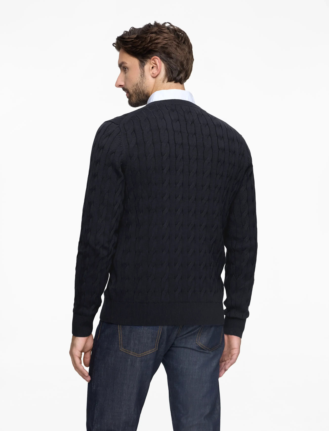 Tommy Hilfiger - CLASSIC COTTON CABLE CREW NECK - efterårstøj - desert sky - 3
