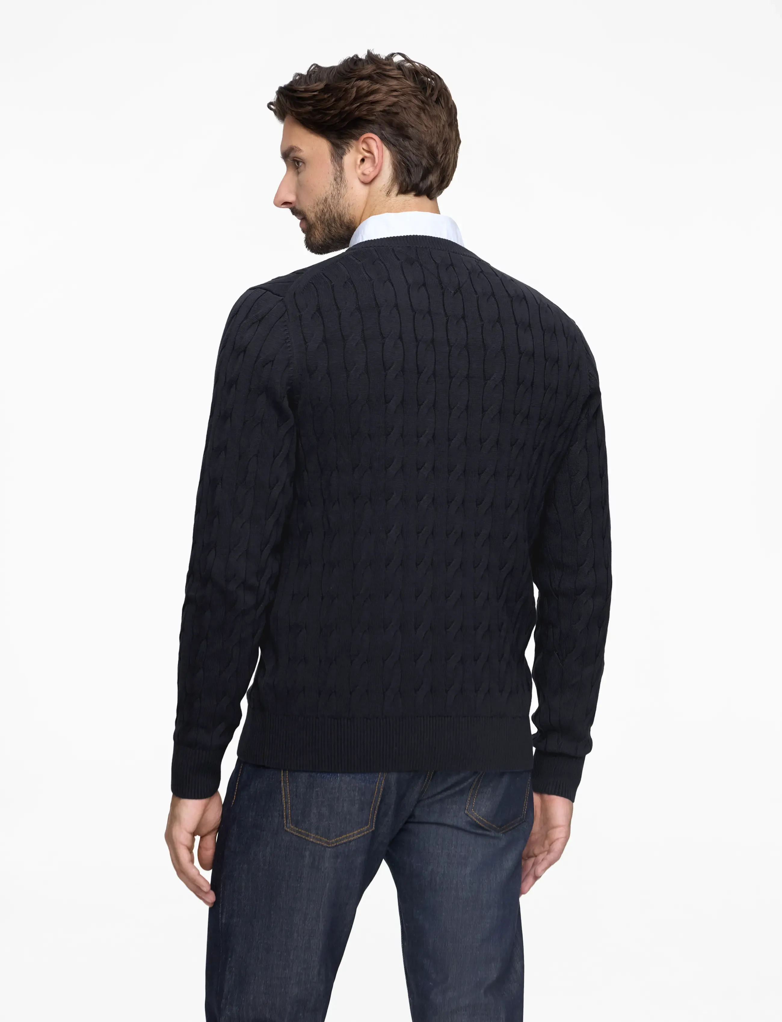 Tommy Hilfiger - CLASSIC COTTON CABLE CREW NECK - rund hals - desert sky - 5