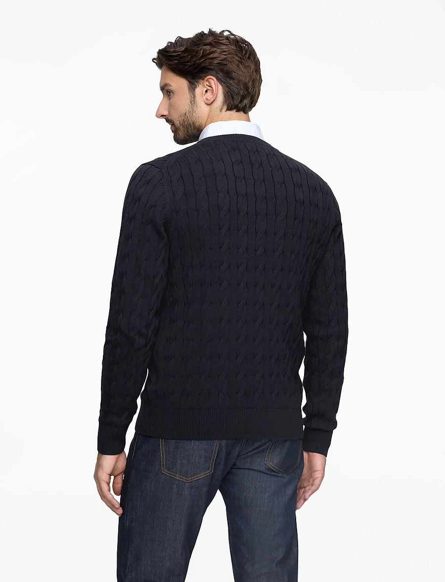 Tommy Hilfiger - CLASSIC COTTON CABLE CREW NECK - Ümara kaelusega - desert sky - 5