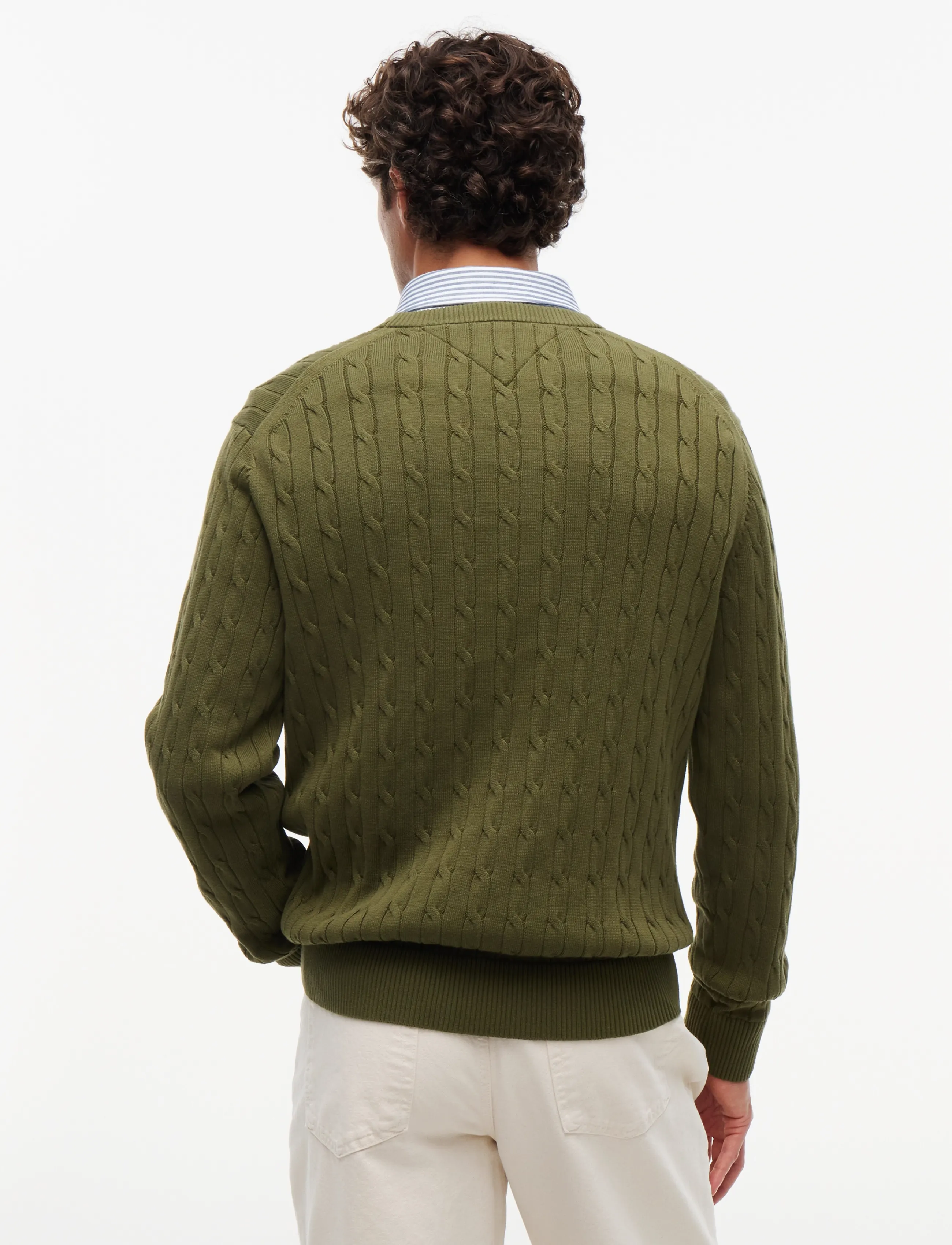 Tommy Hilfiger - CLASSIC COTTON CABLE CREW NECK - rund hals - huntsman green - 2