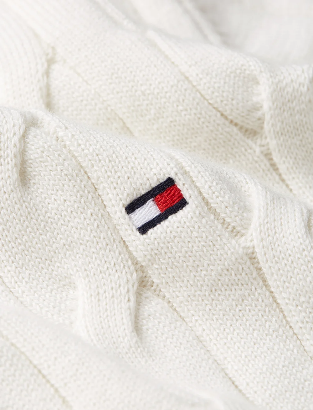 Tommy Hilfiger - CLASSIC COTTON CABLE CREW NECK - rundhals - ivory - 4