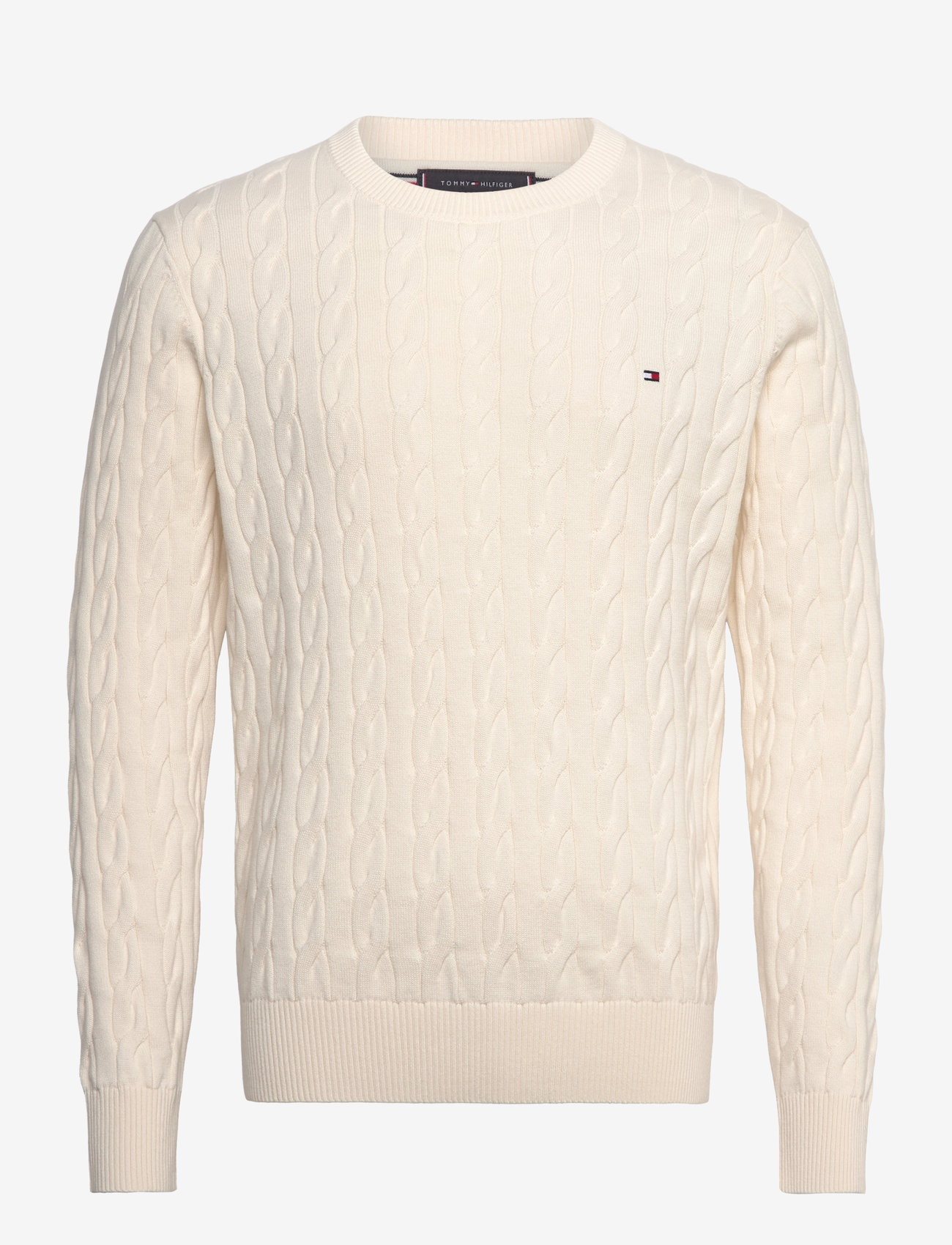 Tommy Hilfiger - CLASSIC COTTON CABLE CREW NECK - rund hals - ivory petal - 1