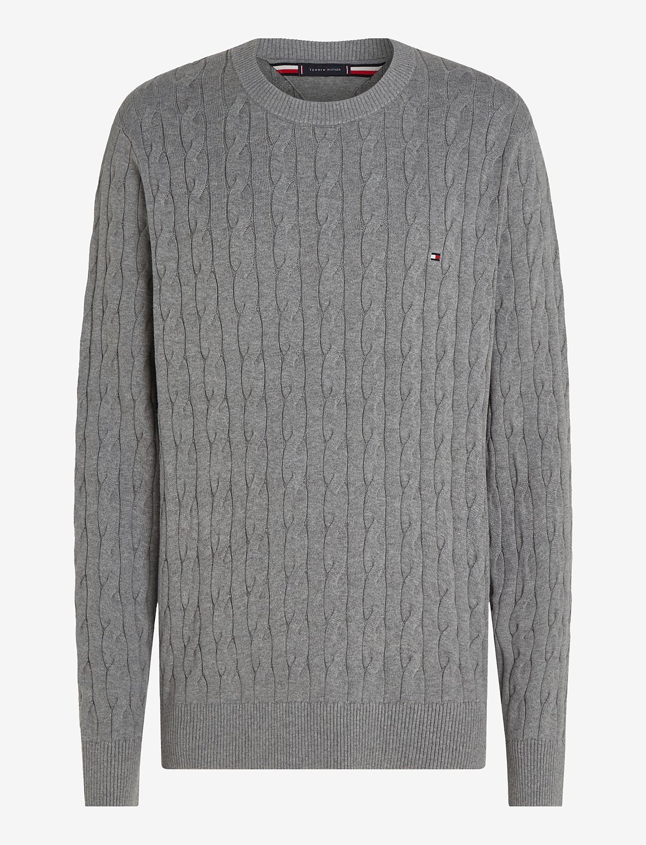 Tommy Hilfiger - CLASSIC COTTON CABLE CREW NECK - rundhals - medium grey heather - 1