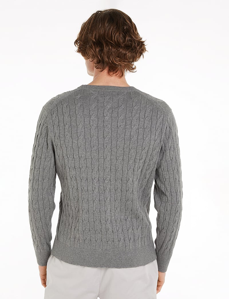 Tommy Hilfiger - CLASSIC COTTON CABLE CREW NECK - rundhals - medium grey heather - 2