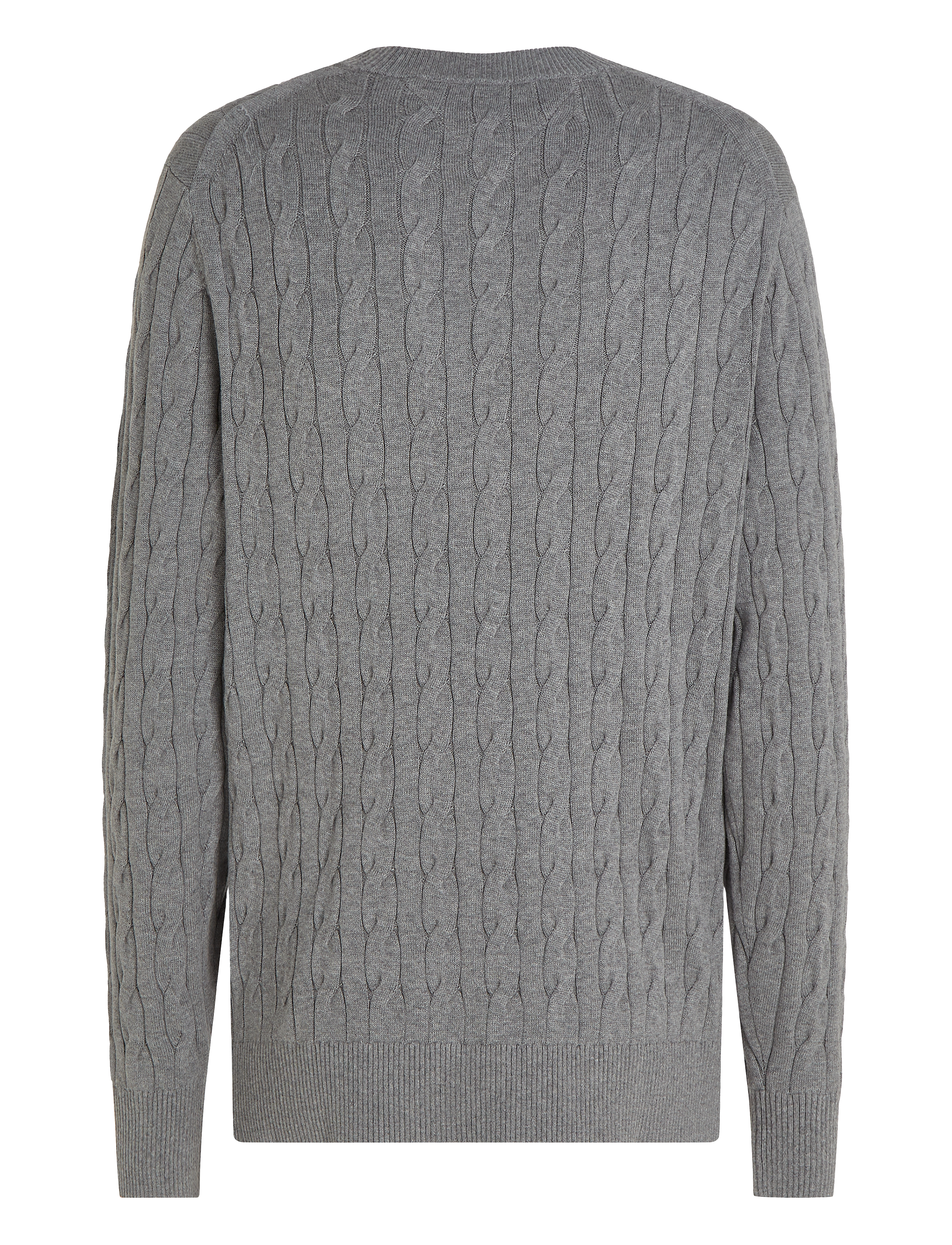 Tommy Hilfiger - CLASSIC COTTON CABLE CREW NECK - rund hals - medium grey heather - 4