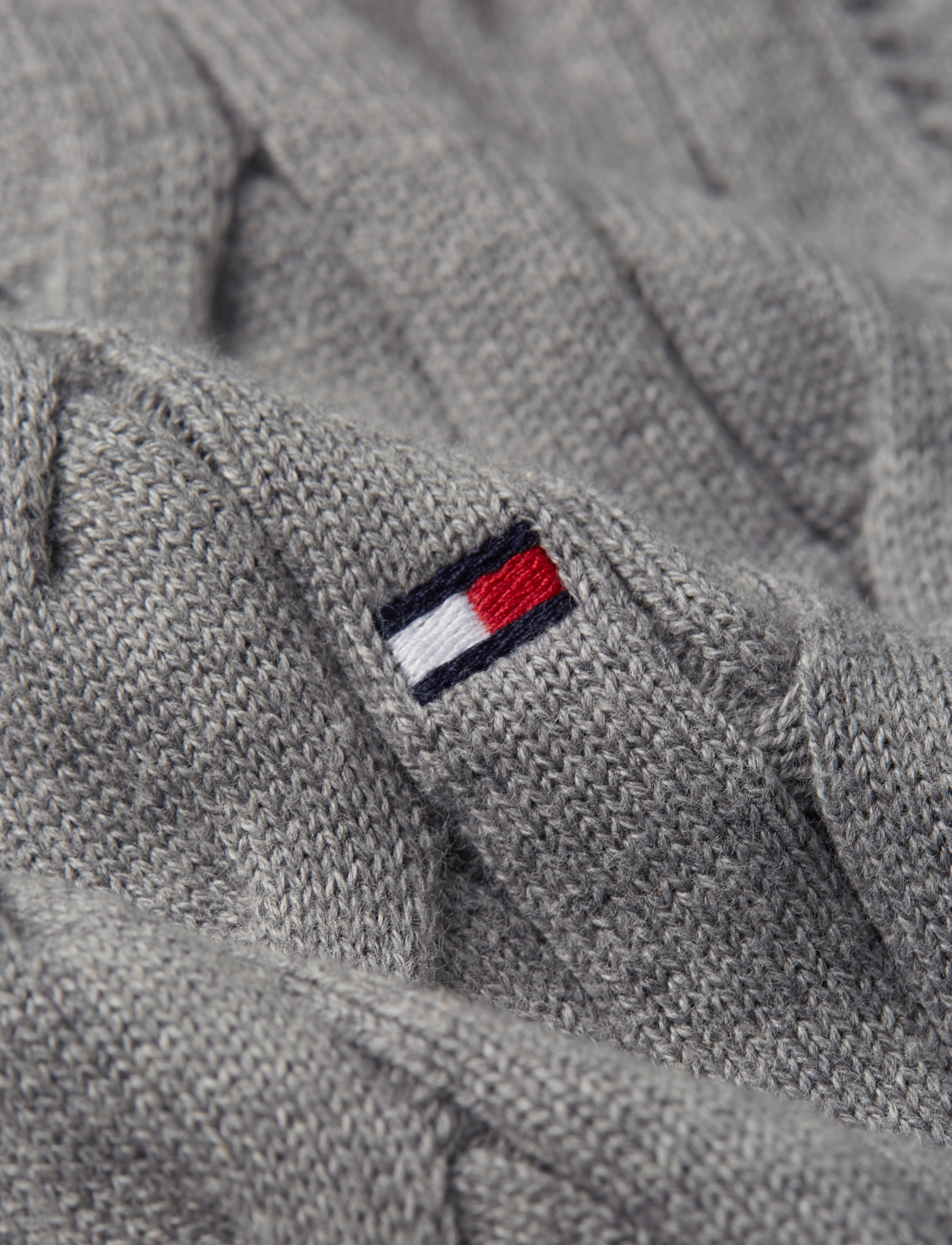 Tommy Hilfiger - CLASSIC COTTON CABLE CREW NECK - rund hals - medium grey heather - 5
