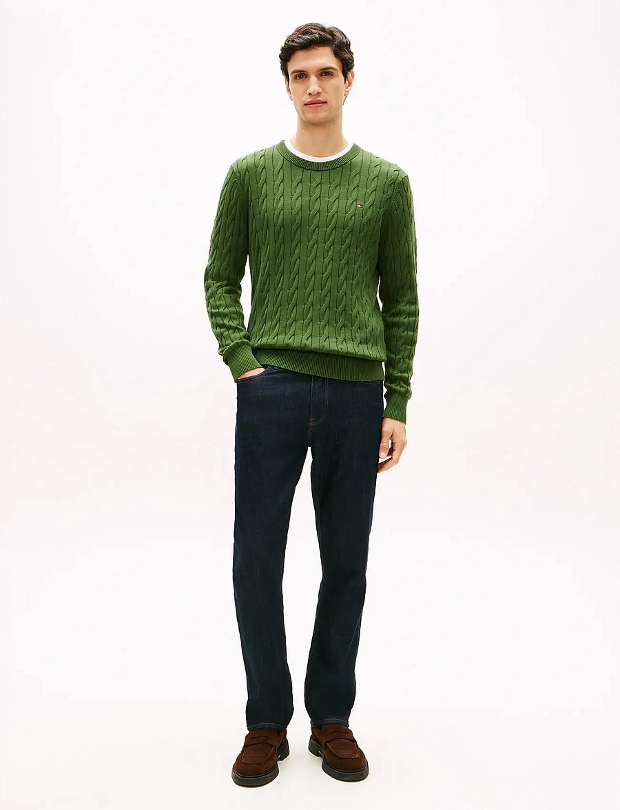 Tommy Hilfiger - CLASSIC COTTON CABLE CREW NECK - Ümara kaelusega - mountain pine - 3