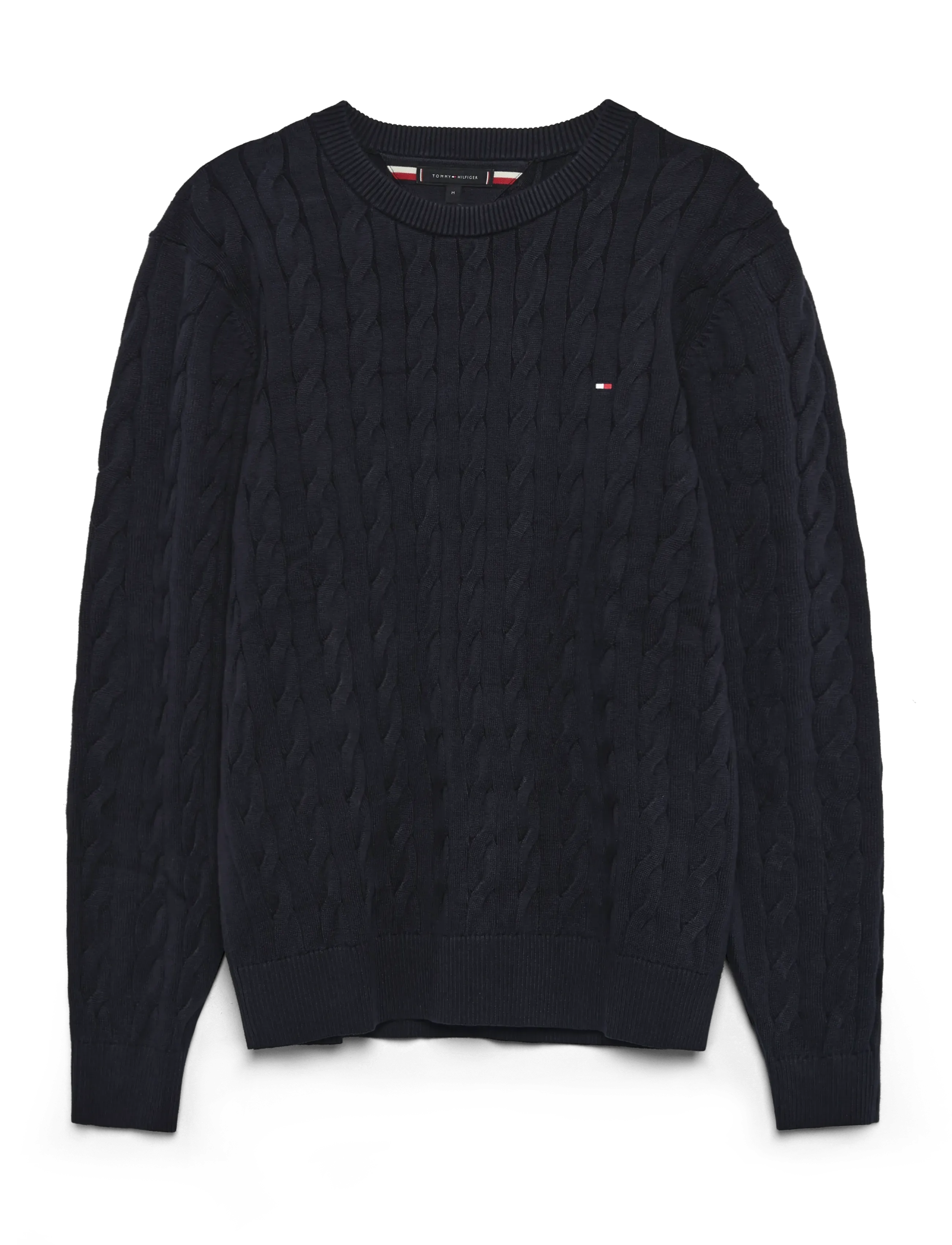 Tommy Hilfiger CLASSIC COTTON CABLE CREW NECK - Strik - NAVY BLUE / navy