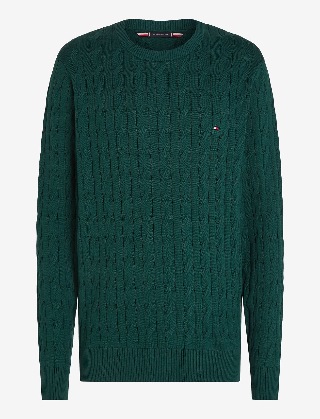 Tommy Hilfiger - CLASSIC COTTON CABLE CREW NECK - rundhals - ornamental green - 1