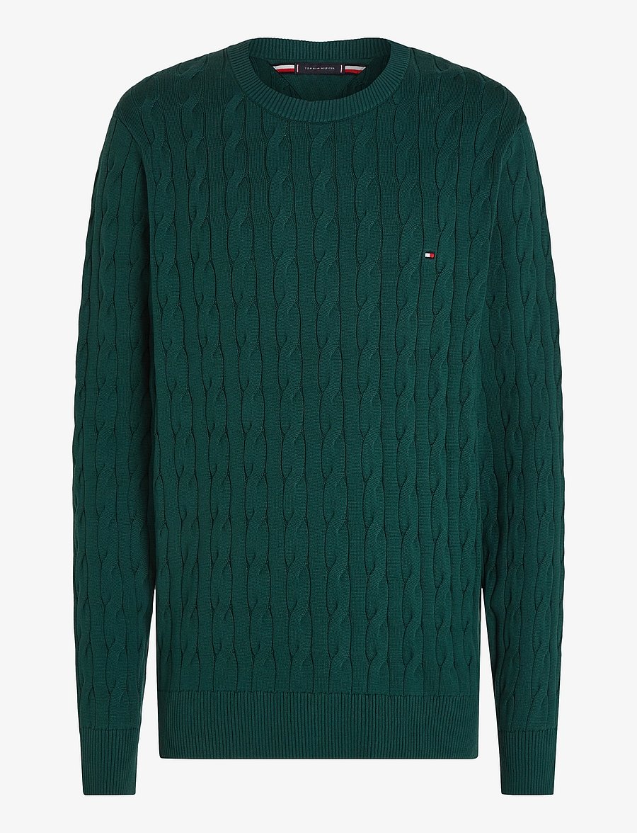 Tommy Hilfiger - CLASSIC COTTON CABLE CREW NECK - rundhals - ornamental green - 1