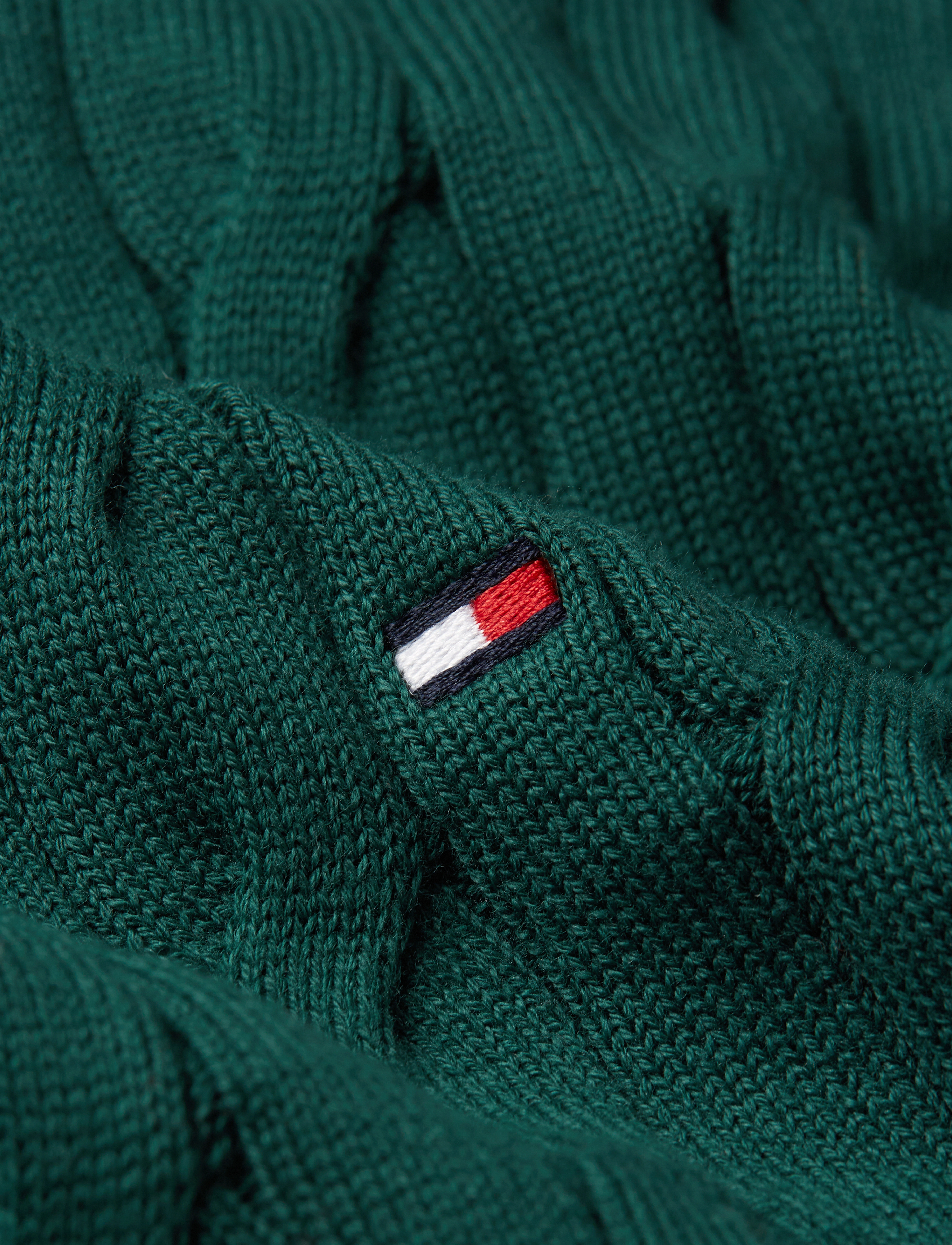 Tommy Hilfiger - CLASSIC COTTON CABLE CREW NECK - round necks - ornamental green - 4