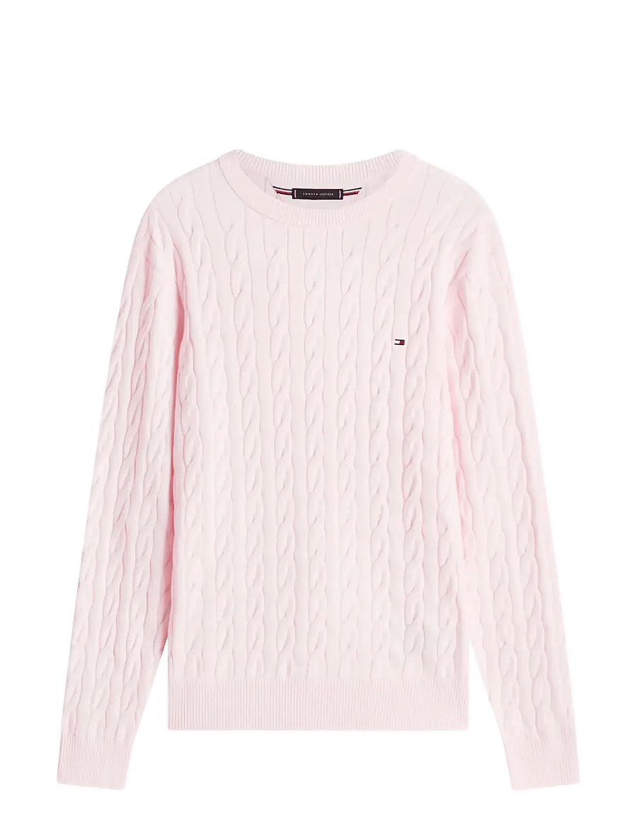 Tommy Hilfiger - CLASSIC COTTON CABLE CREW NECK - rundhals - pink lily - 1