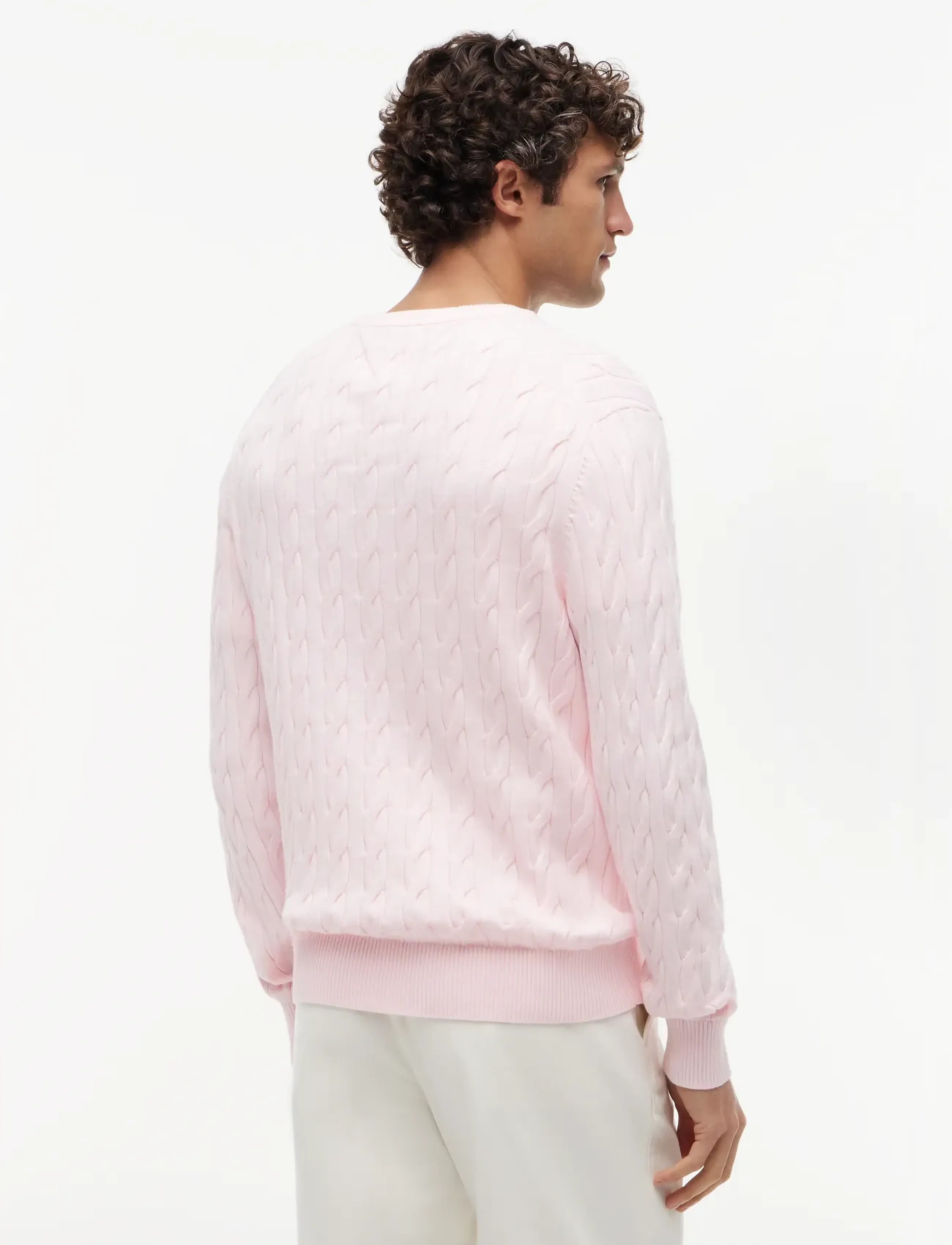 Tommy Hilfiger - CLASSIC COTTON CABLE CREW NECK - Ümara kaelusega - pink lily - 2