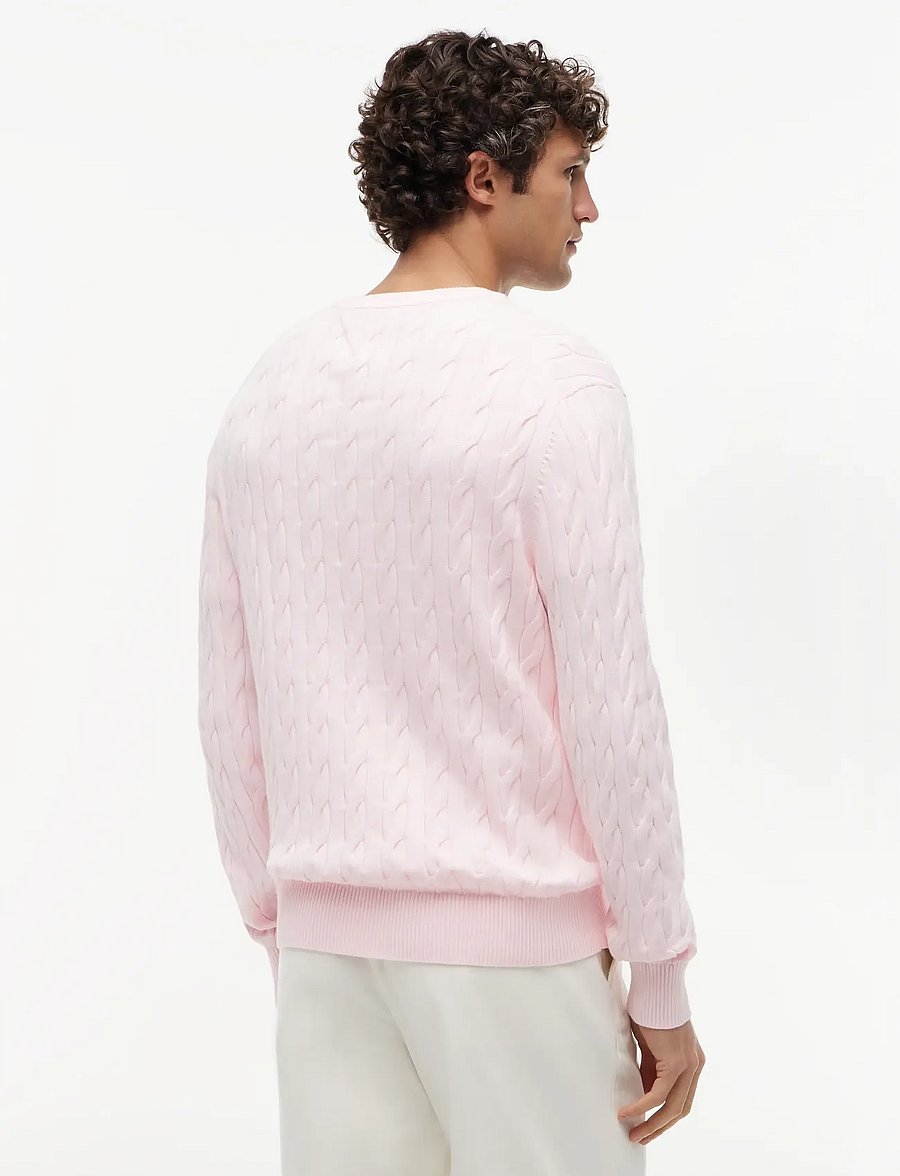 Tommy Hilfiger - CLASSIC COTTON CABLE CREW NECK - Ümara kaelusega - pink lily - 2