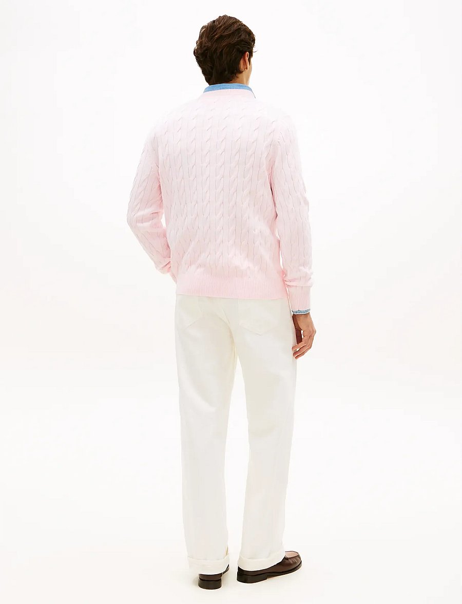 Tommy Hilfiger - CLASSIC COTTON CABLE CREW NECK - rundhals - pink lily - 2