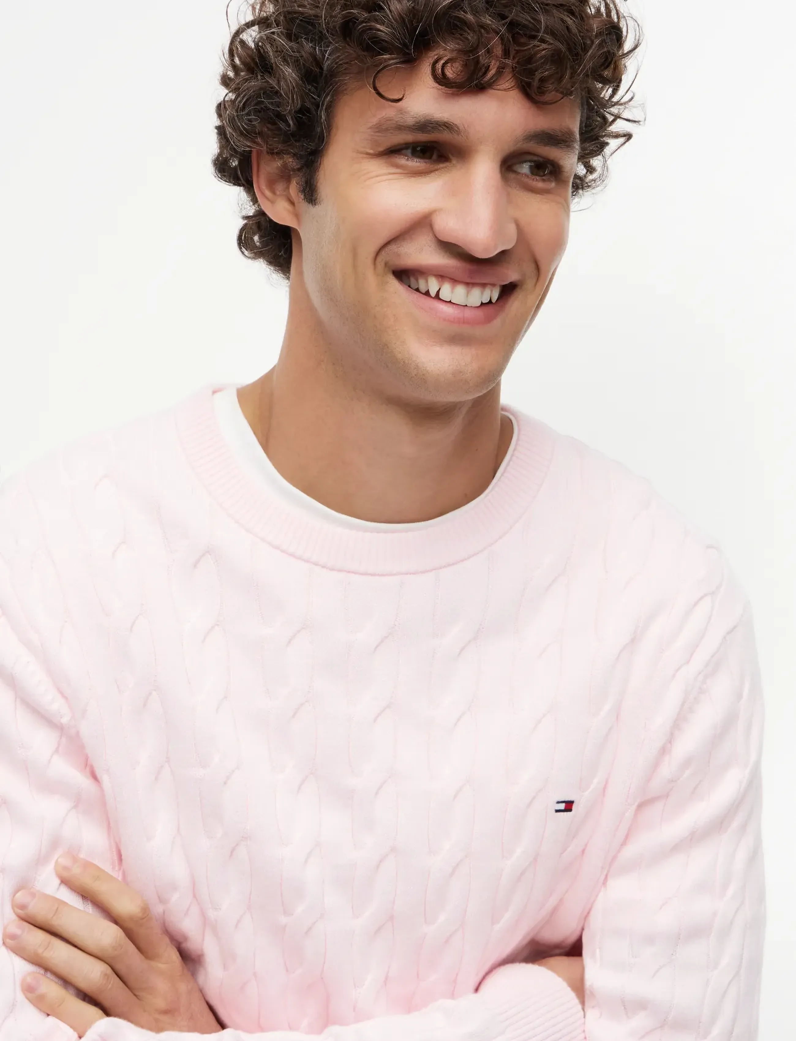 TOMMY HILFIGER Classic Cotton Cable Crew Neck stickade tröjor herr – bild 6