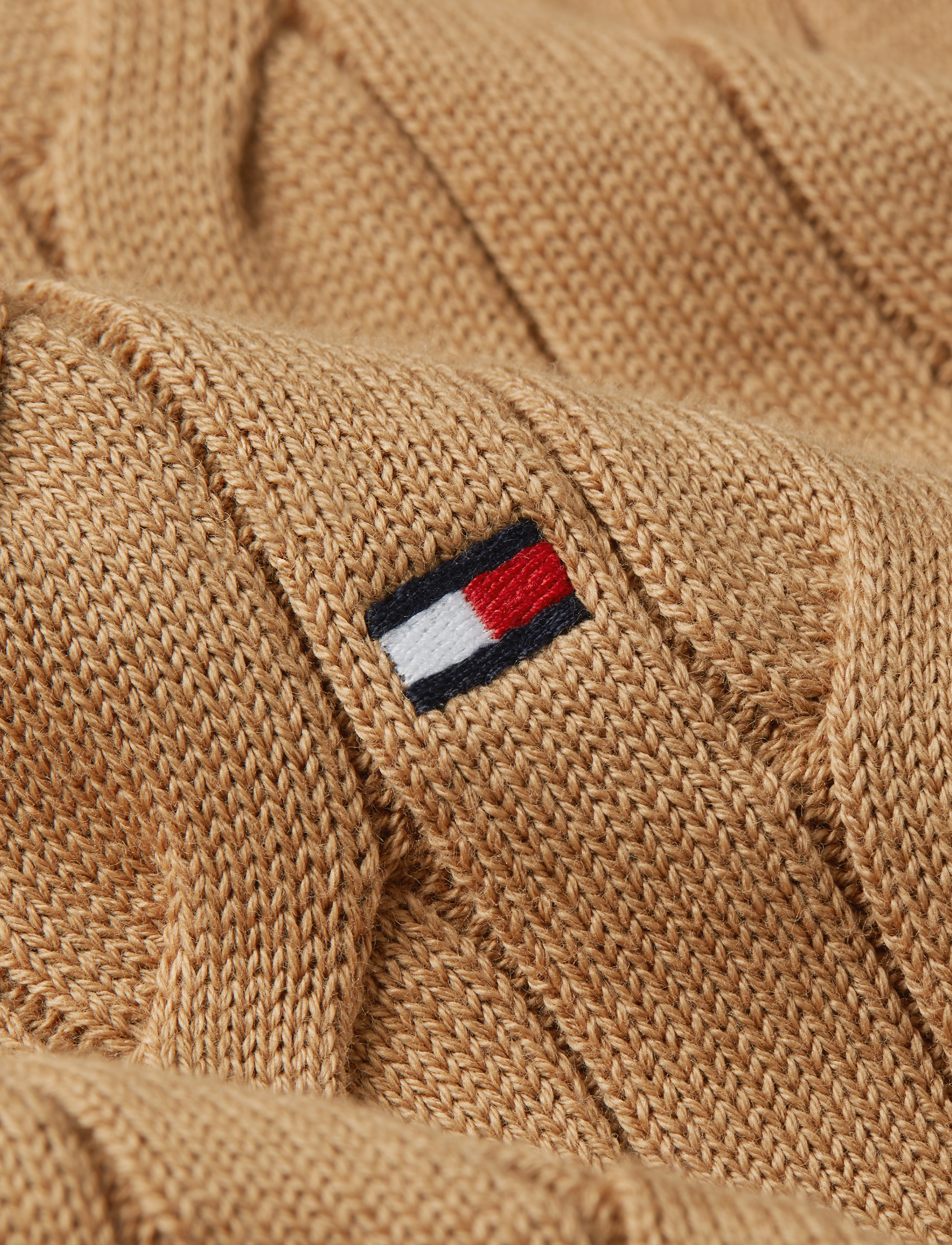 Tommy Hilfiger - CLASSIC COTTON CABLE CREW NECK - knitted round necks - safari canvas - 5