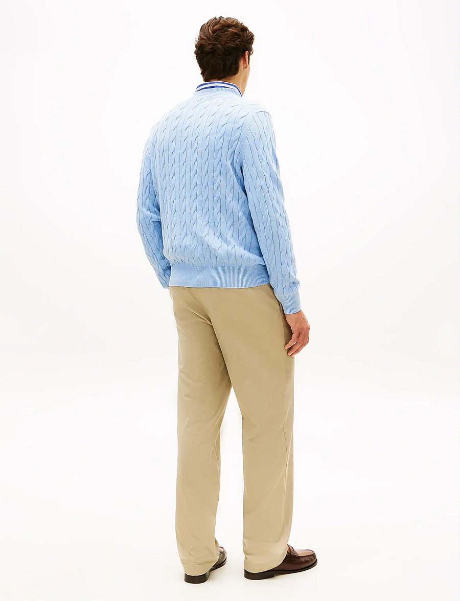 Tommy Hilfiger - CLASSIC COTTON CABLE CREW NECK - rundhals - vessel blue heather - 2