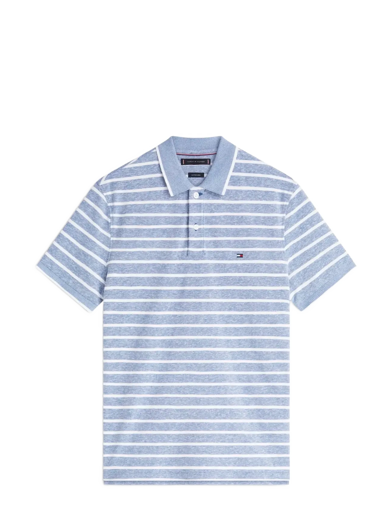 Tommy Hilfiger COTTON LINEN PIQUE REG POLO - Poloer - BLUE JEAN   WHITE / blue
