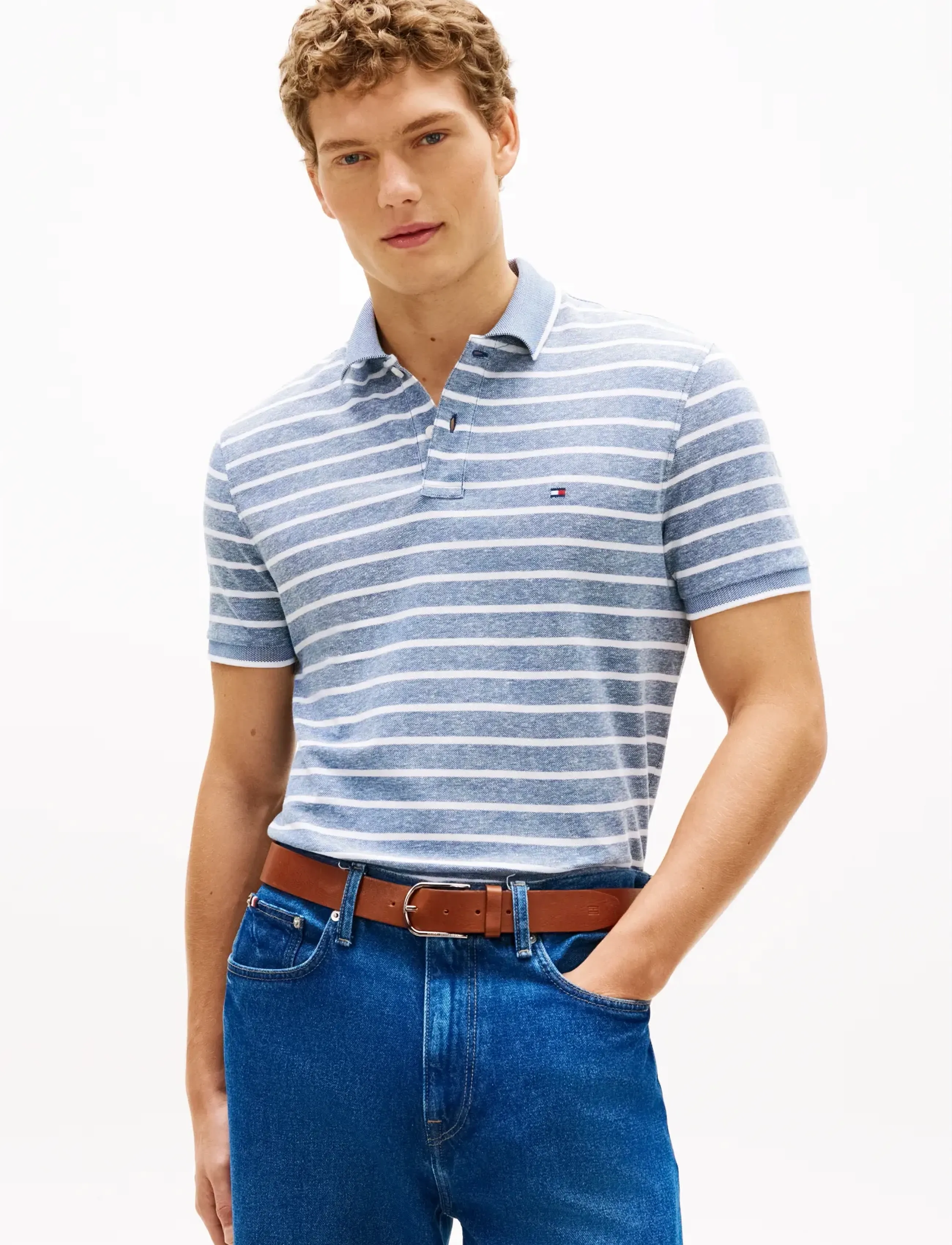 Cotton Linen Pique Reg Polo