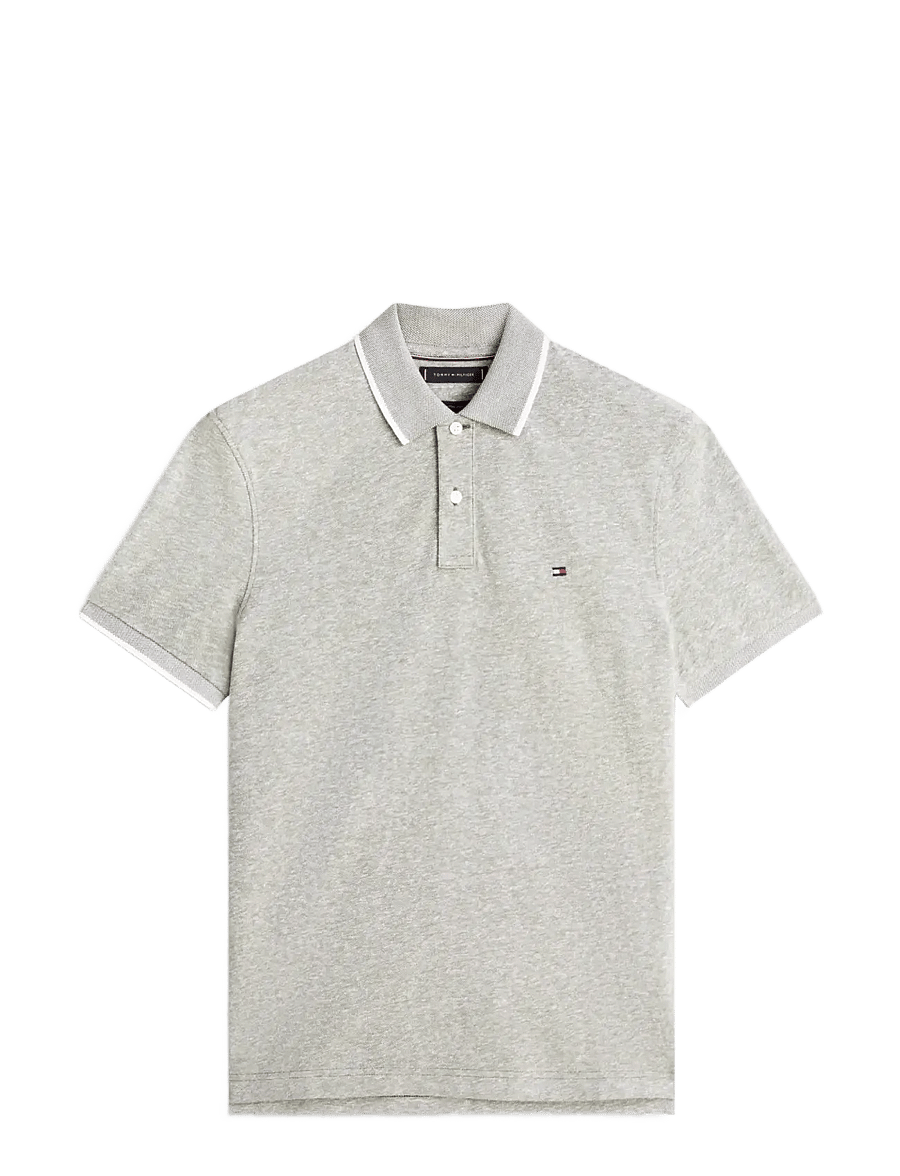 Tommy Hilfiger - COTTON LINEN PIQUE REG POLO - kurzärmelig - dark artichoke - 1