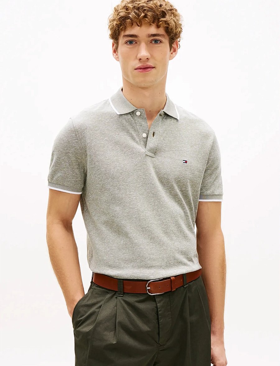 Tommy Hilfiger - COTTON LINEN PIQUE REG POLO - kurzärmelig - dark artichoke - 0