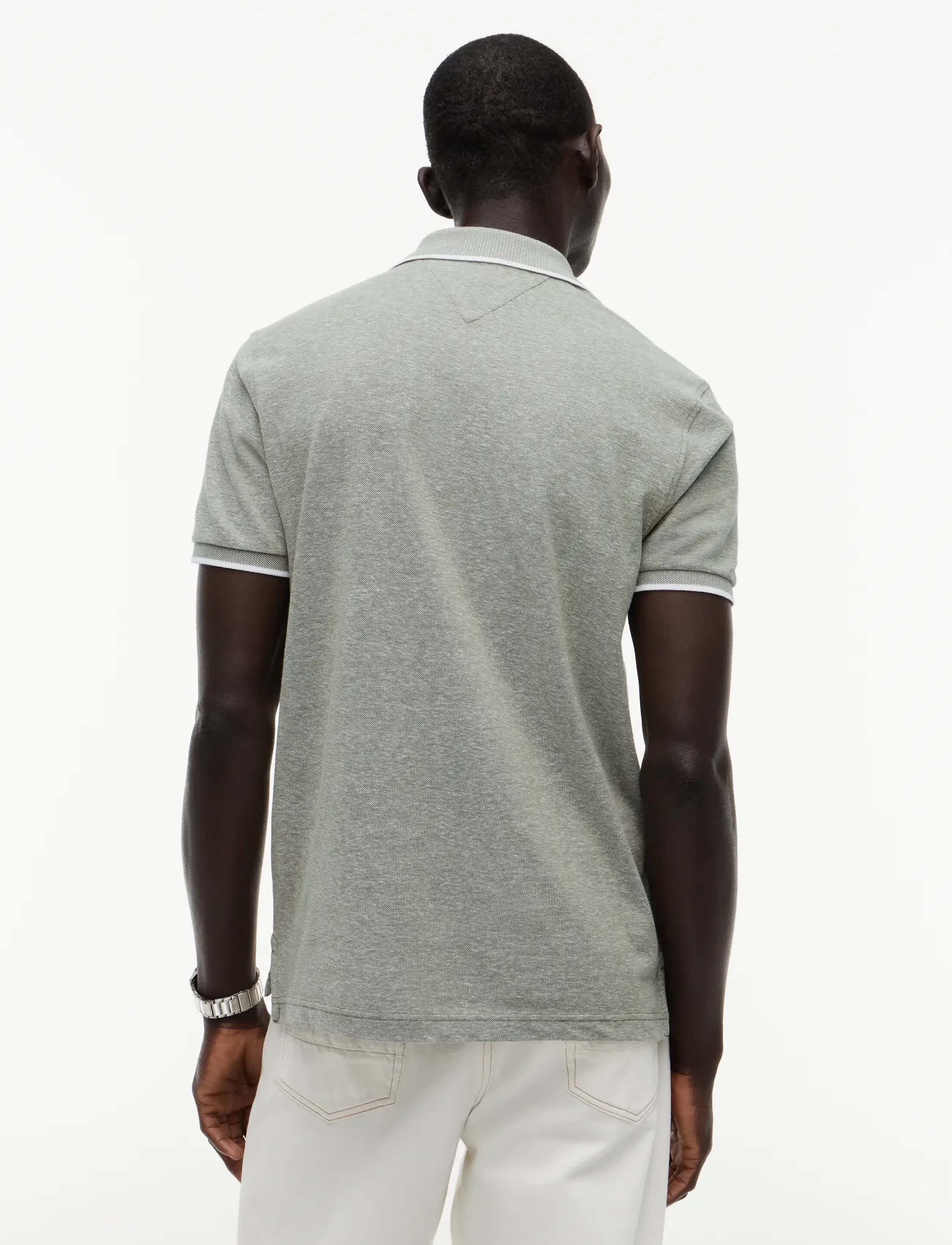 Tommy Hilfiger - COTTON LINEN PIQUE REG POLO - kortärmade pikéer - dark artichoke - 3