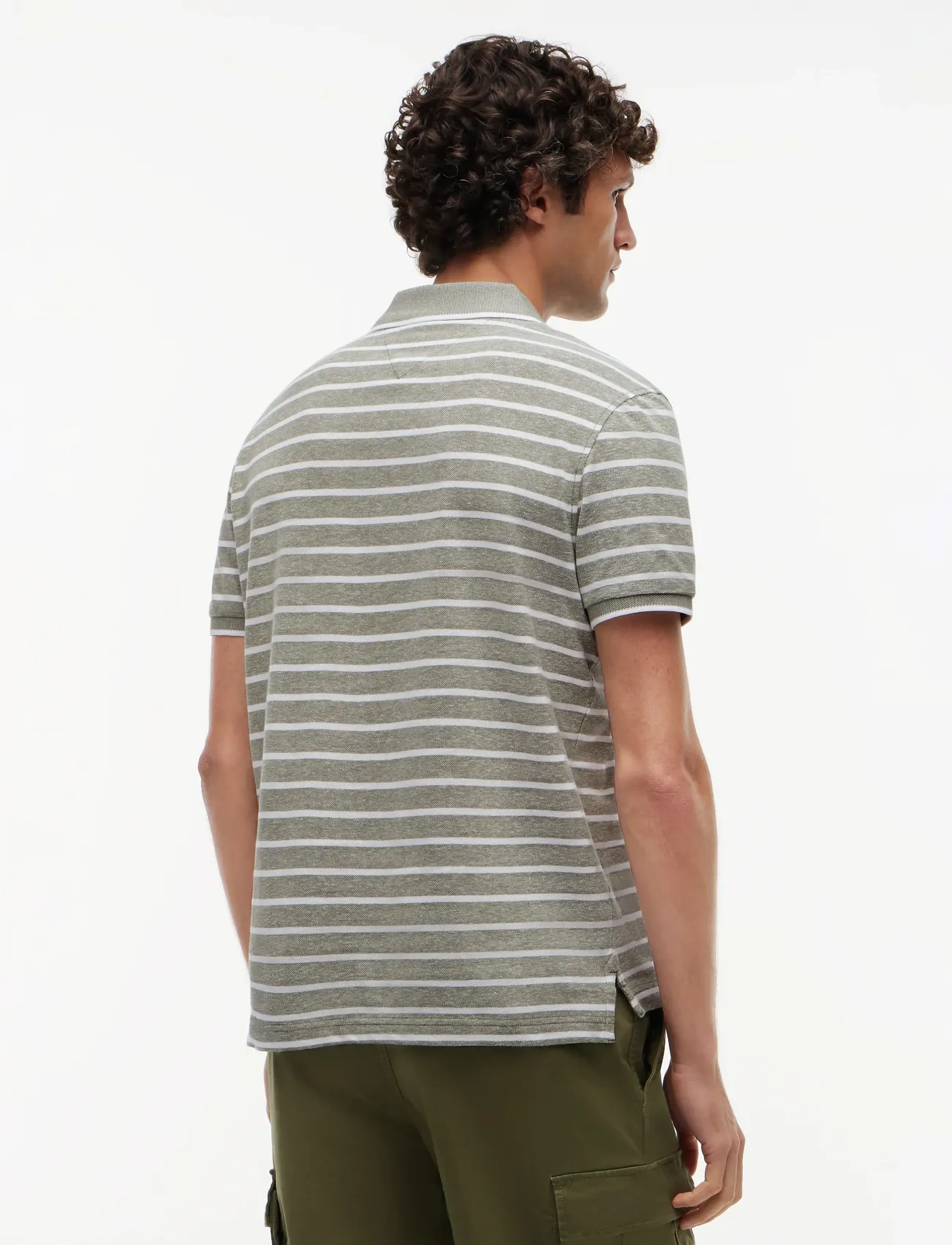 Tommy Hilfiger - COTTON LINEN PIQUE REG POLO - kortærmede poloer - dark artichoke   white - 2