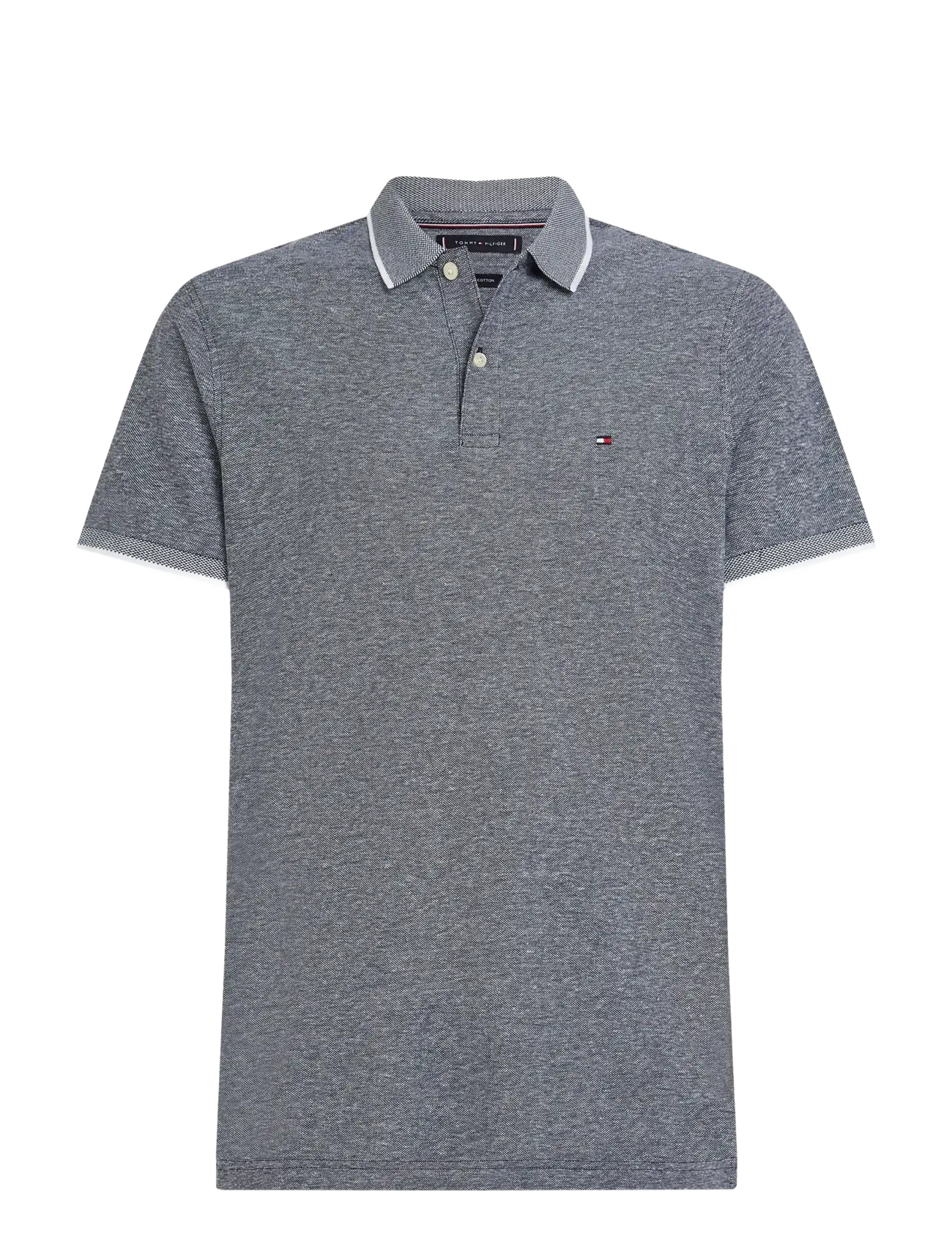 Tommy Hilfiger COTTON LINEN PIQUE REG POLO - Poloer - DESERT SKY / navy