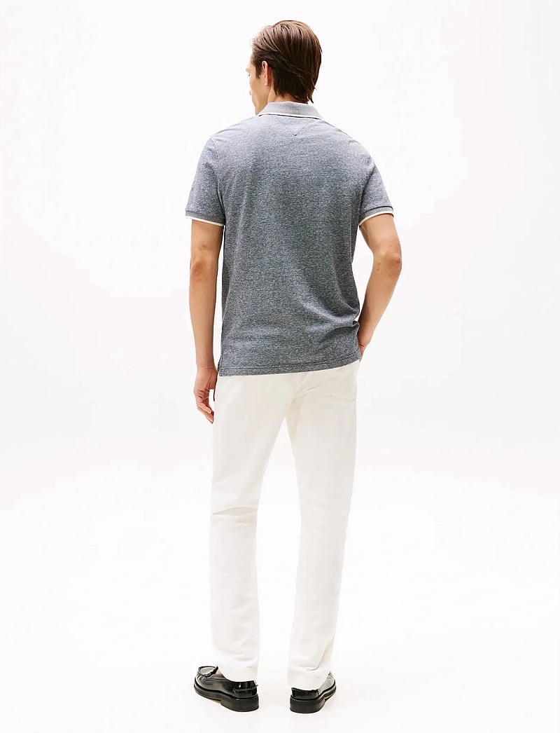 Tommy Hilfiger - COTTON LINEN PIQUE REG POLO - kurzärmelig - desert sky - 3