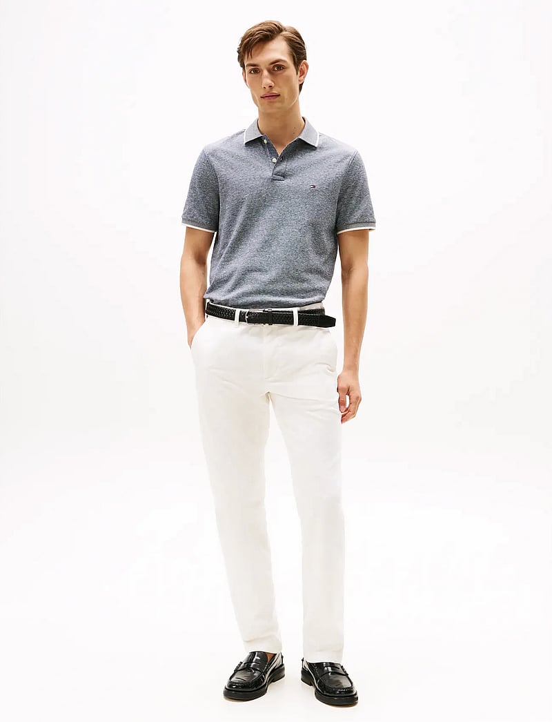 Tommy Hilfiger - COTTON LINEN PIQUE REG POLO - kurzärmelig - desert sky - 4