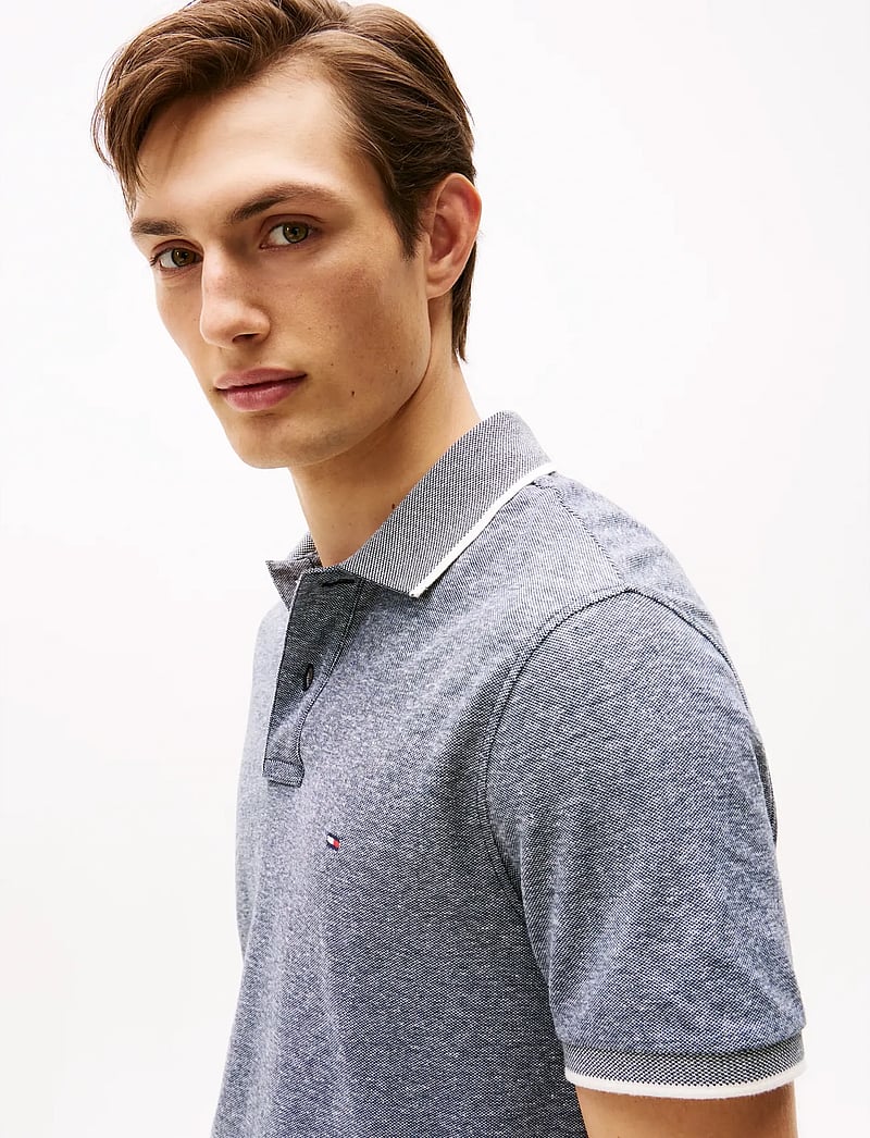 Tommy Hilfiger - COTTON LINEN PIQUE REG POLO - kurzärmelig - desert sky - 5