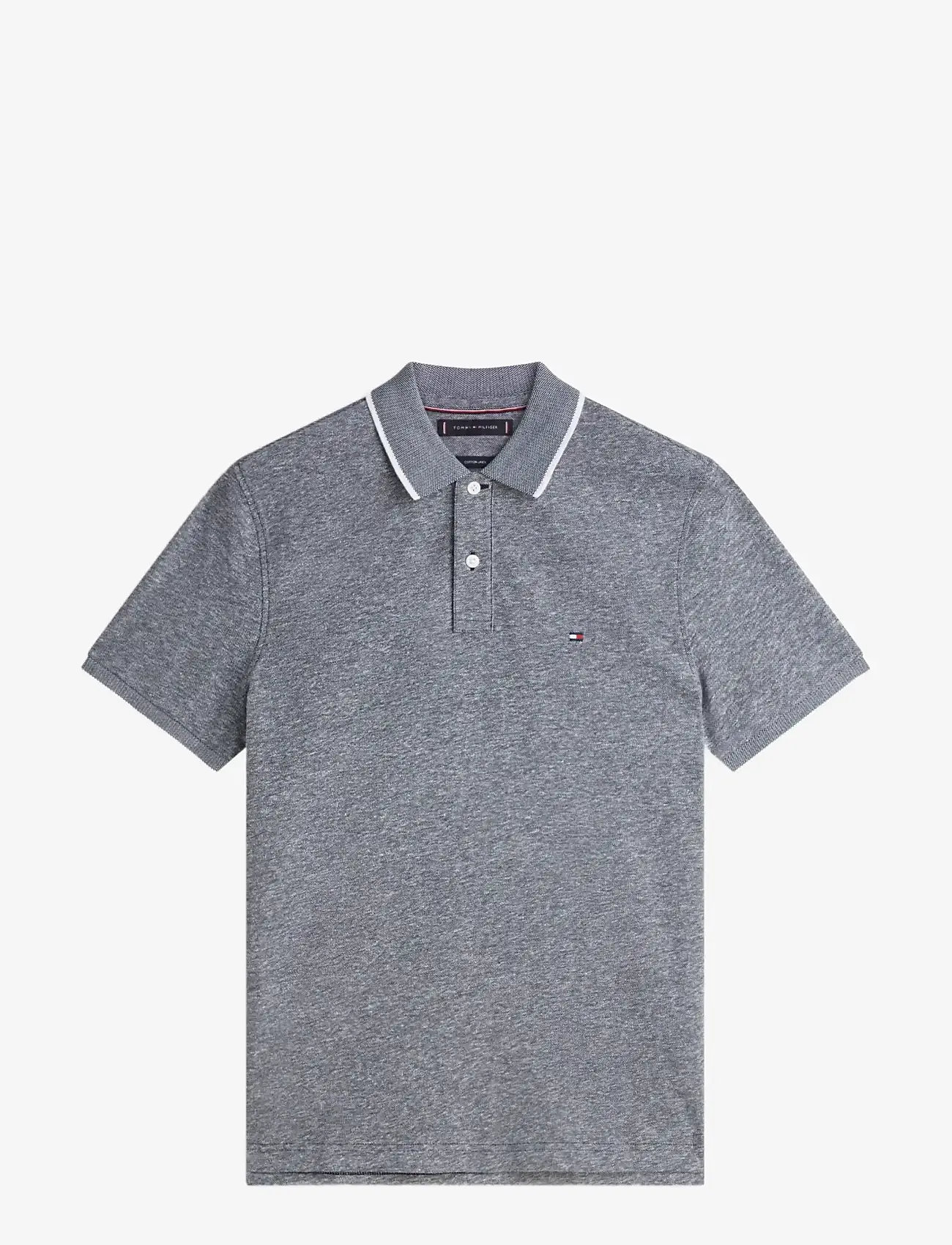 Tommy Hilfiger - COTTON LINEN PIQUE REG POLO - kortærmede poloer - desert sky - 2