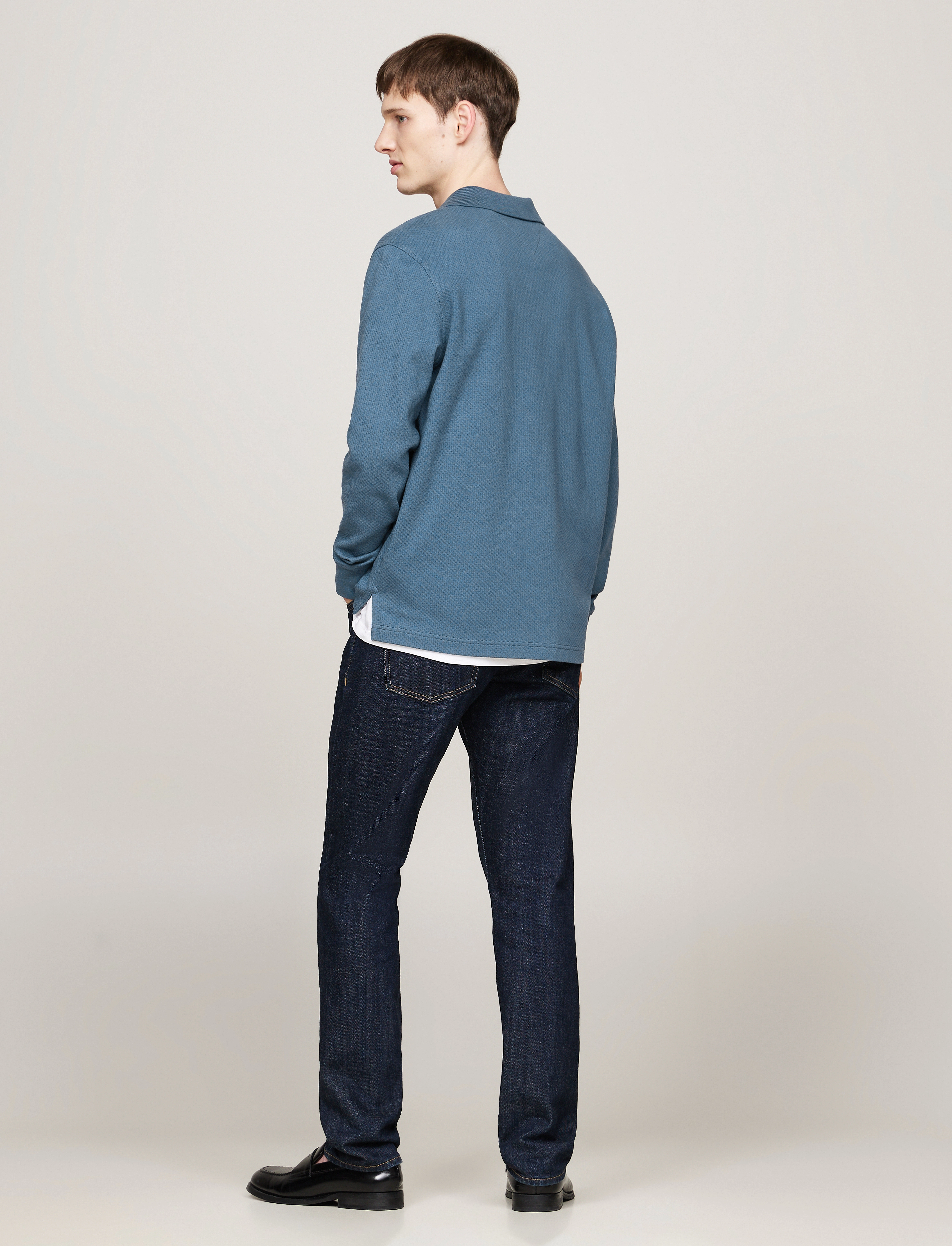 Tommy Hilfiger - L/S WAFFLE REG POLO - aegean sea - 2