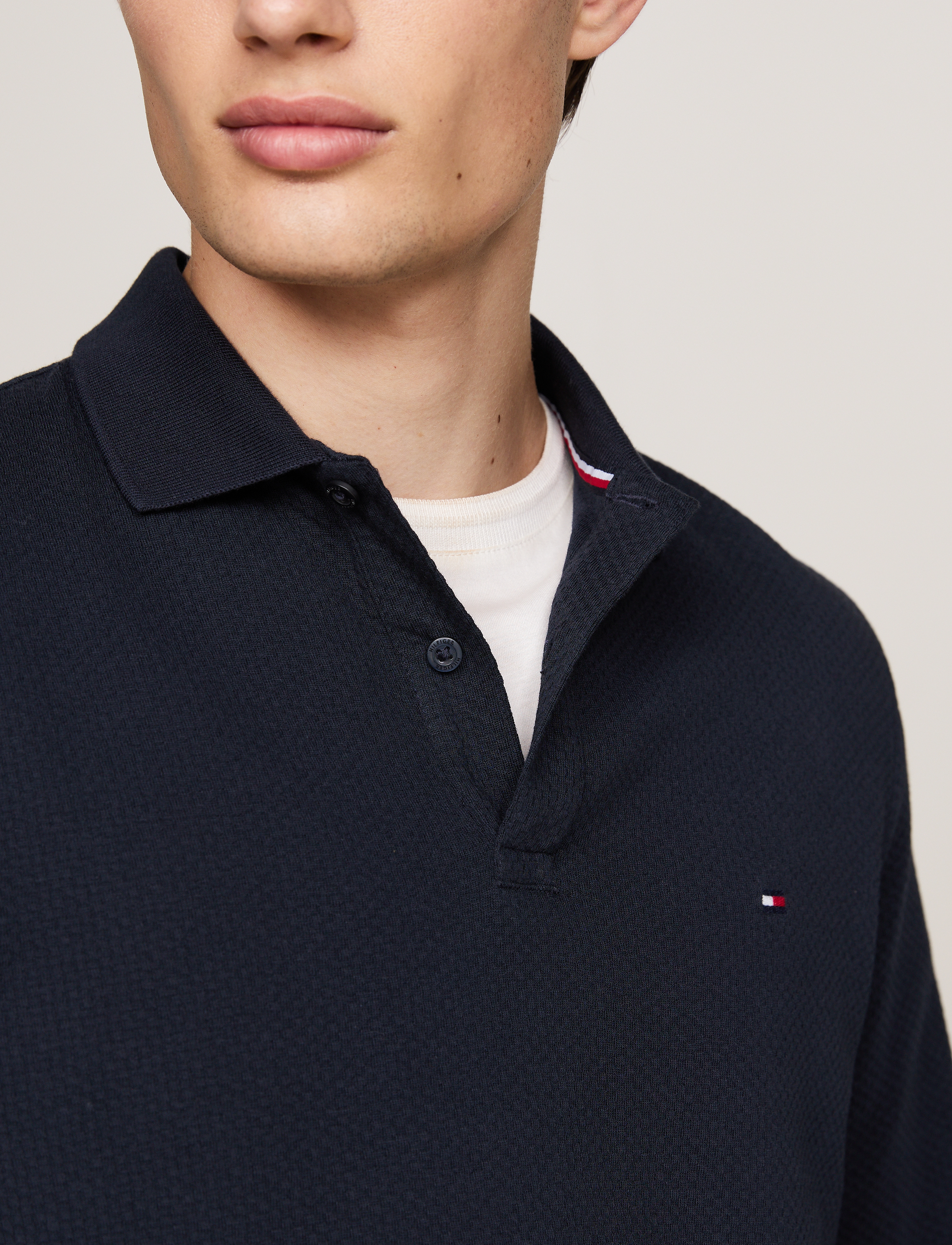 Tommy Hilfiger - L/S WAFFLE REG POLO - desert sky - 2