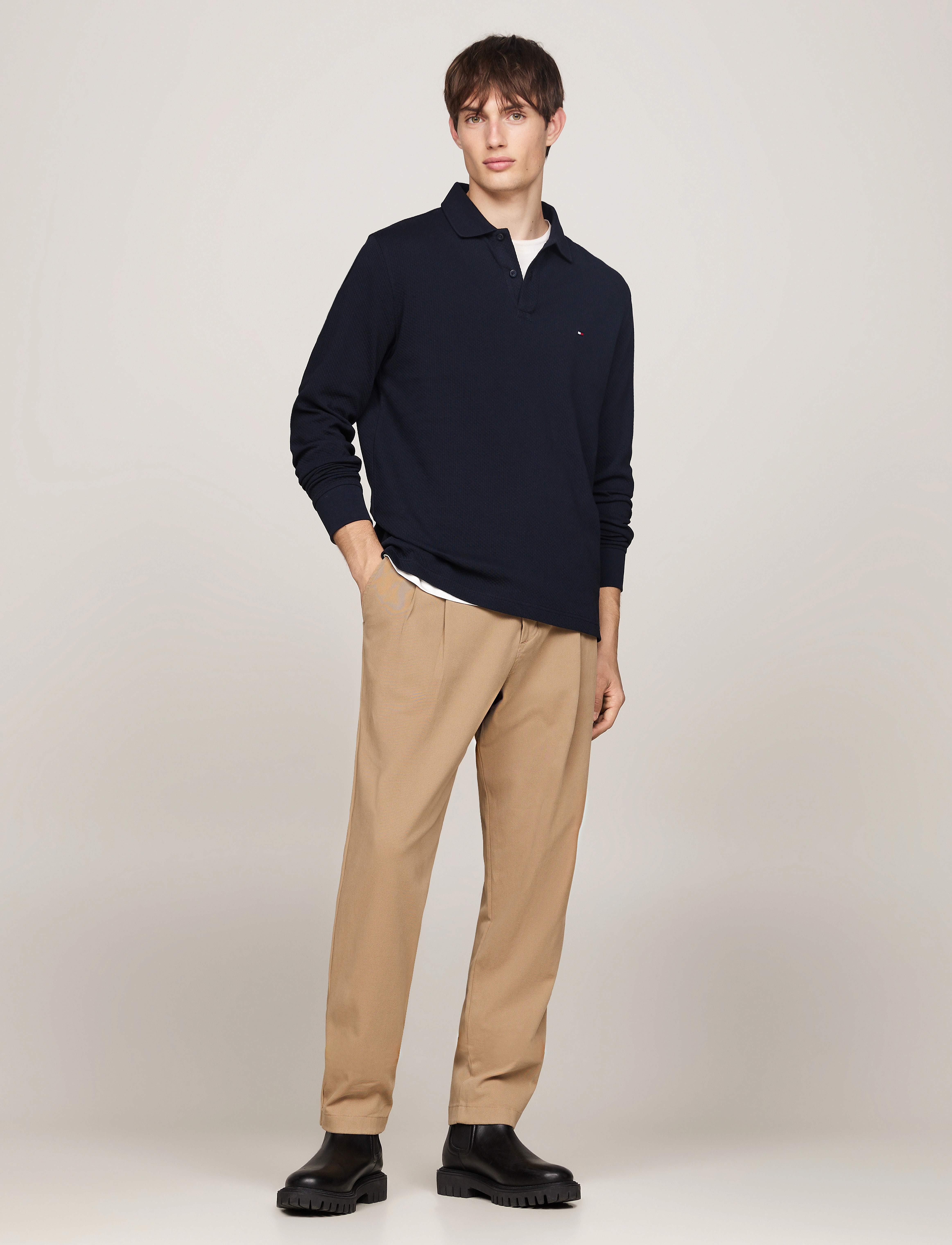 Tommy Hilfiger - L/S WAFFLE REG POLO - desert sky - 5