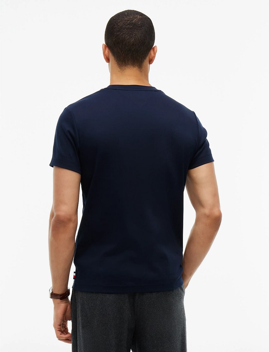 Tommy Hilfiger - IM LUXURY INTERLOCK SLIM TEE - kurzärmelige t-shirts - navy blue - 3
