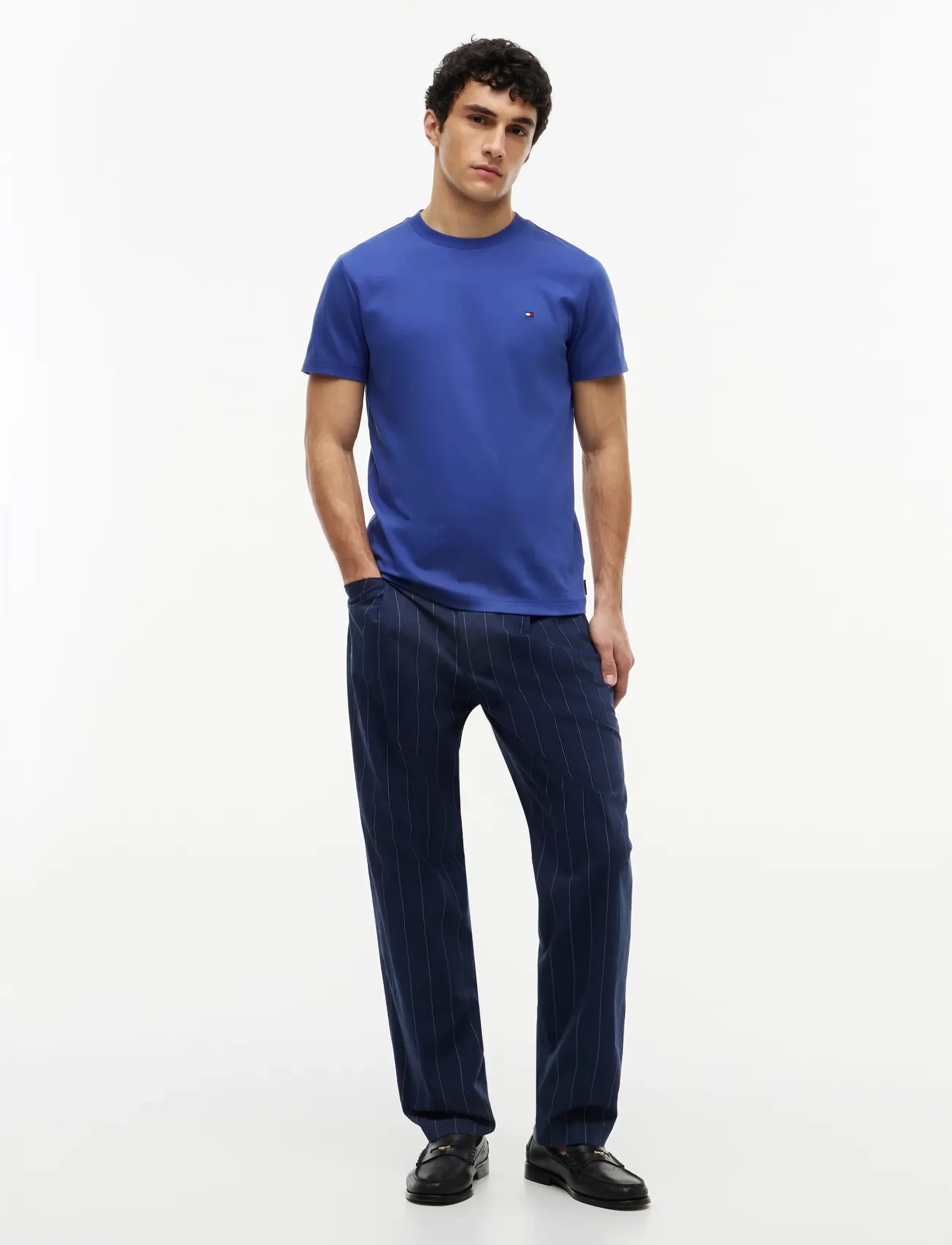 Tommy Hilfiger - LUXURY INTERLOCK TEE - lühikeste varrukatega t-särgid - pigment blue - 4