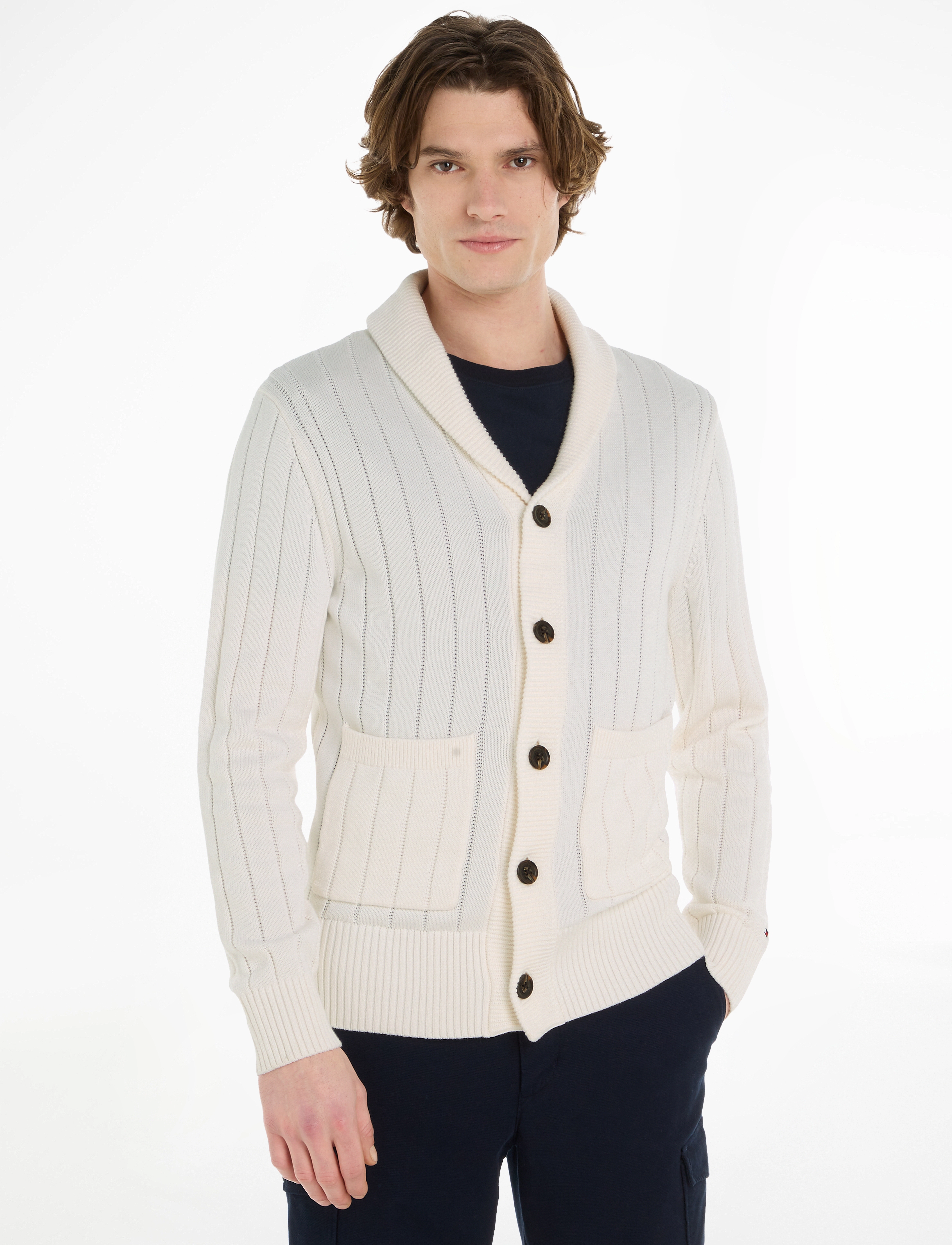 Tommy Hilfiger - CLASSIC SHAWL CARDIGAN - ancient white - 1