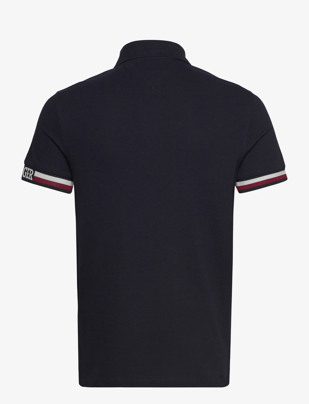 Tommy Hilfiger - MONOTYPE FLAG CUFF SLIM FIT POLO - polo shirts - desert sky - 1