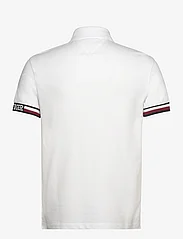 Tommy Hilfiger - MONOTYPE FLAG CUFF SLIM FIT POLO - poloshirts - white - 1