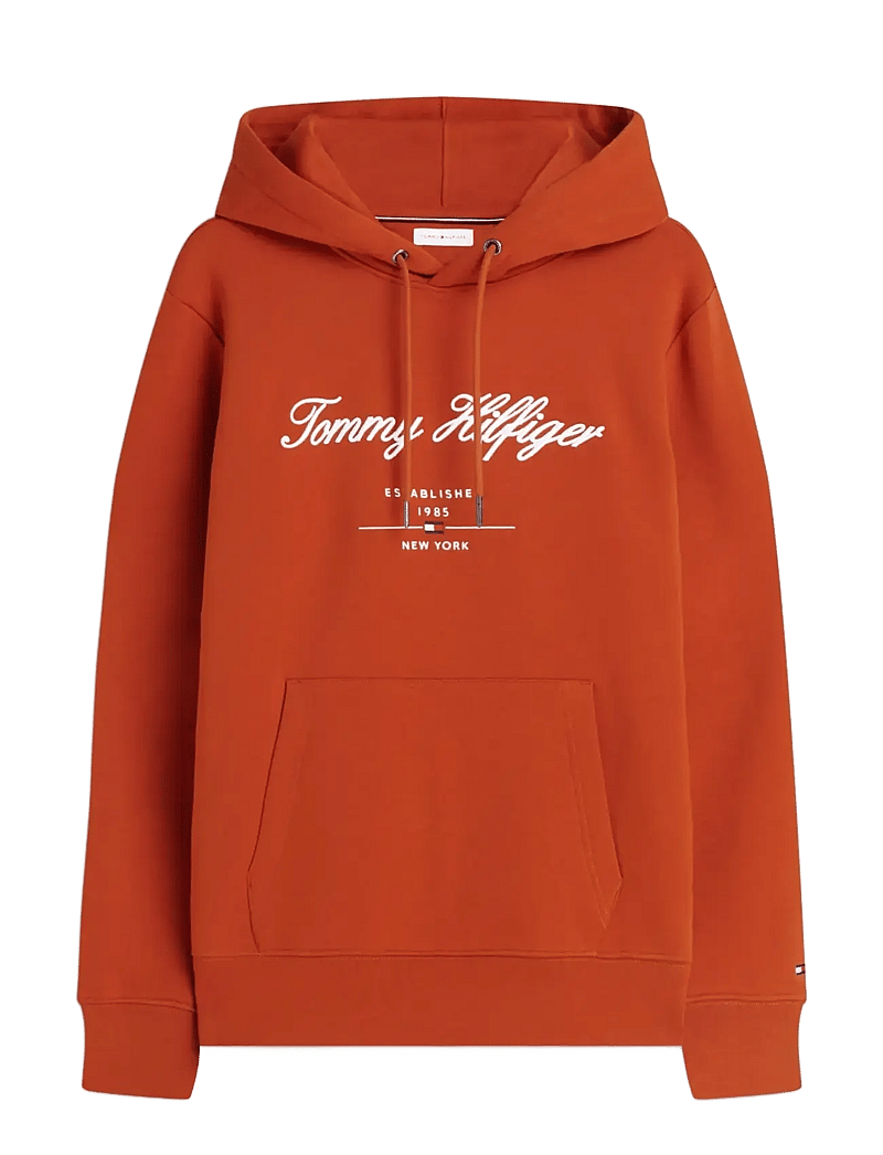 Tommy Hilfiger - SCRIPT LOGO HOODY - kapuzenpullover - rusty ochre - 0