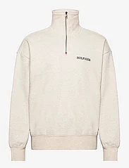 Tommy Hilfiger - MONOTYPE HONEYCOMB 1/4 ZIP - swetry - ivory - 0