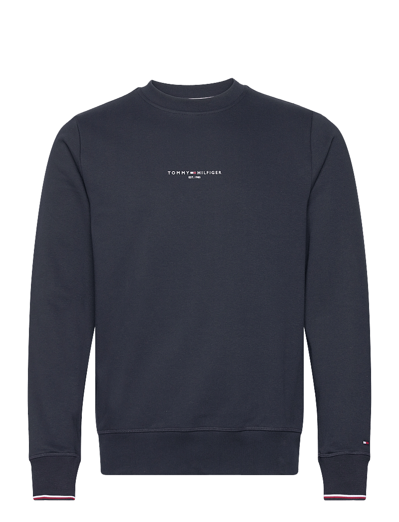 Tommy Hilfiger - TOMMY LOGO TIPPED CREWNECK - shoppa efter tillfälle - desert sky - 1